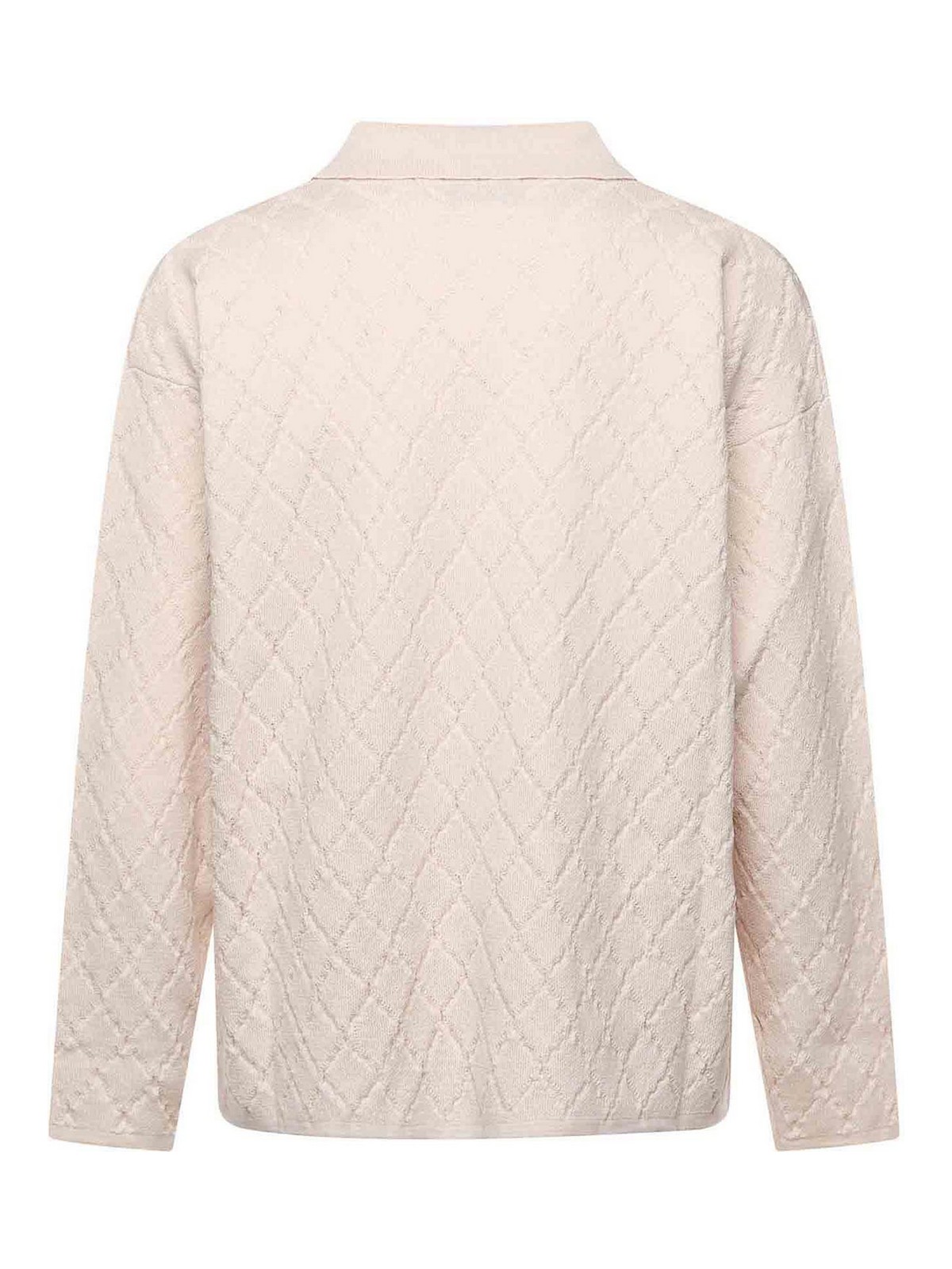 Diamond-Pattern Knit Polo KN007BEI (BONSAI / ニット・セーター・カーディガン ) | BONSAI (ボンサイ)(2)