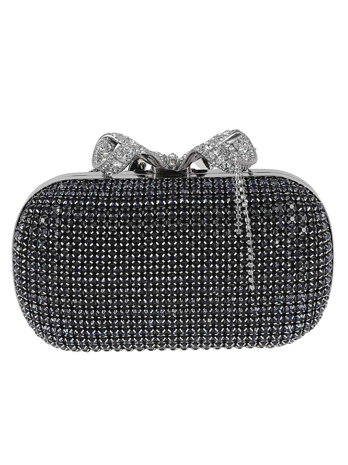 Navy Chainmail Clutch Bag PF25319N (self-portrait / クラッチバッグ・ポーチ ) | self-portrait (セルフ・ポートレイト)(1)