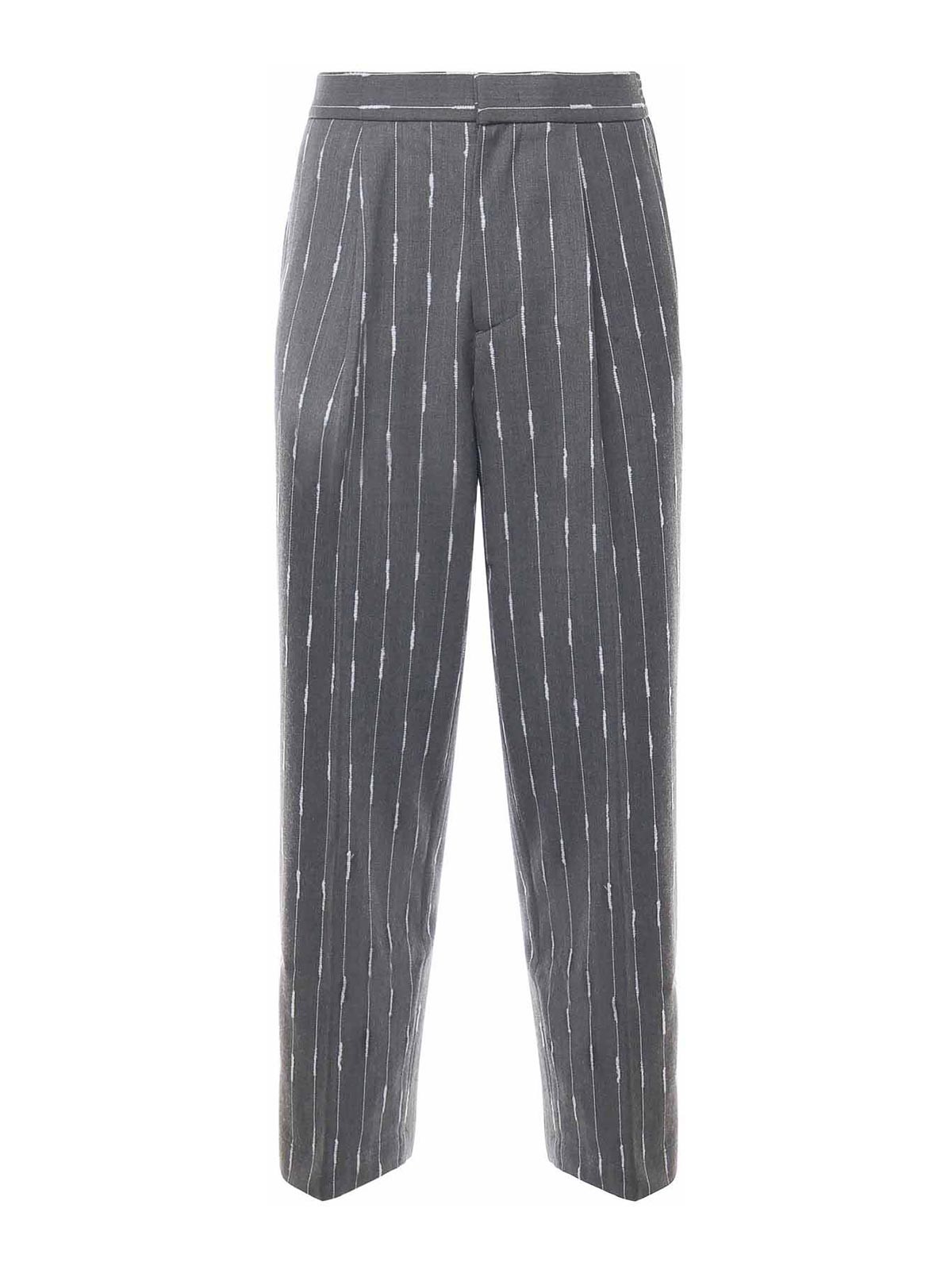 Pinstriped Trousers With Pleats PT005V3GRY (BONSAI / パンツ ) | BONSAI (ボンサイ)