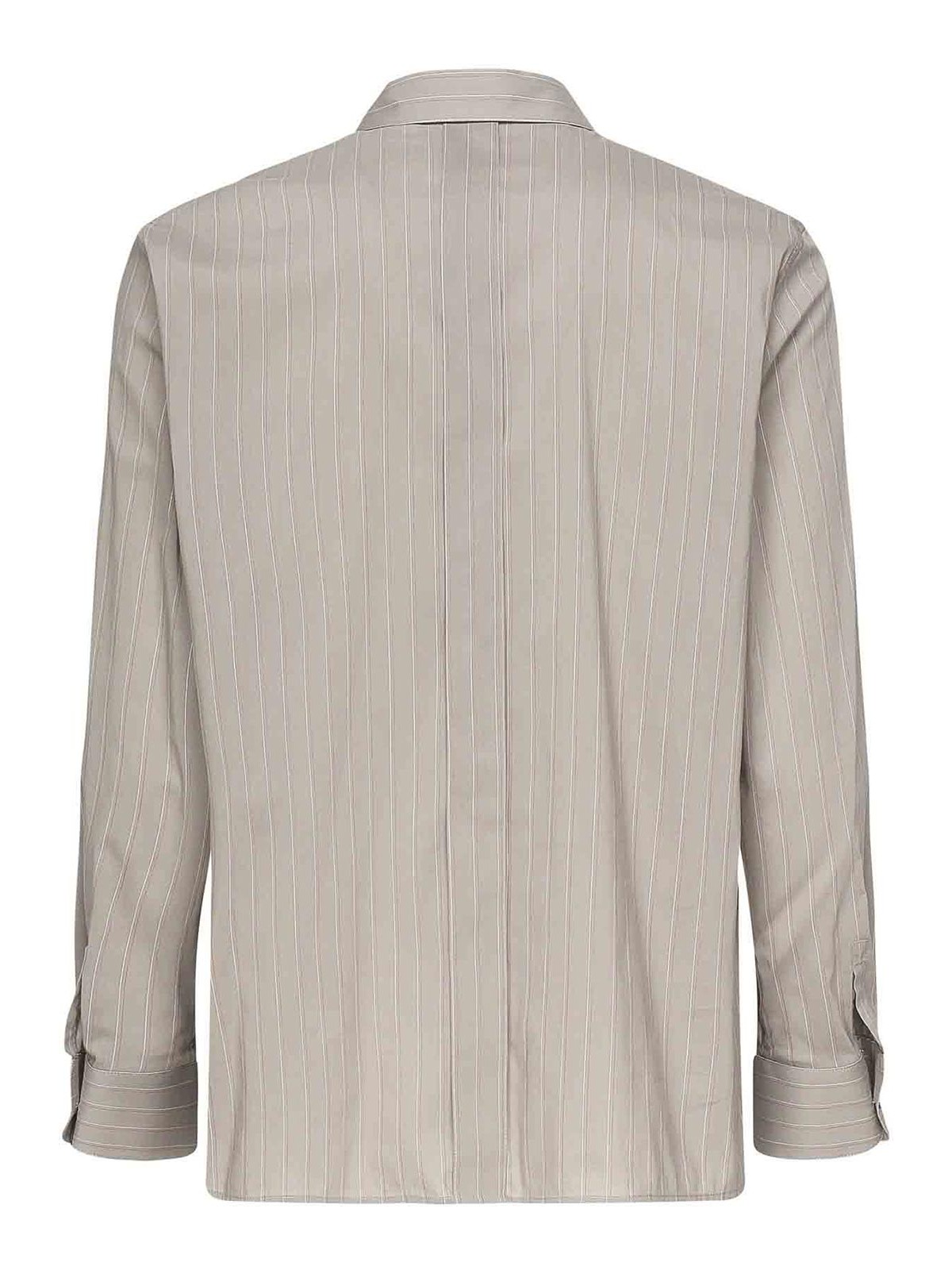 Striped Cotton And Silk Voile Shirt 813932Y2L951583 (Saint Laurent / シャツ・ブラウス ) | Saint Laurent (サンローラン)(2)