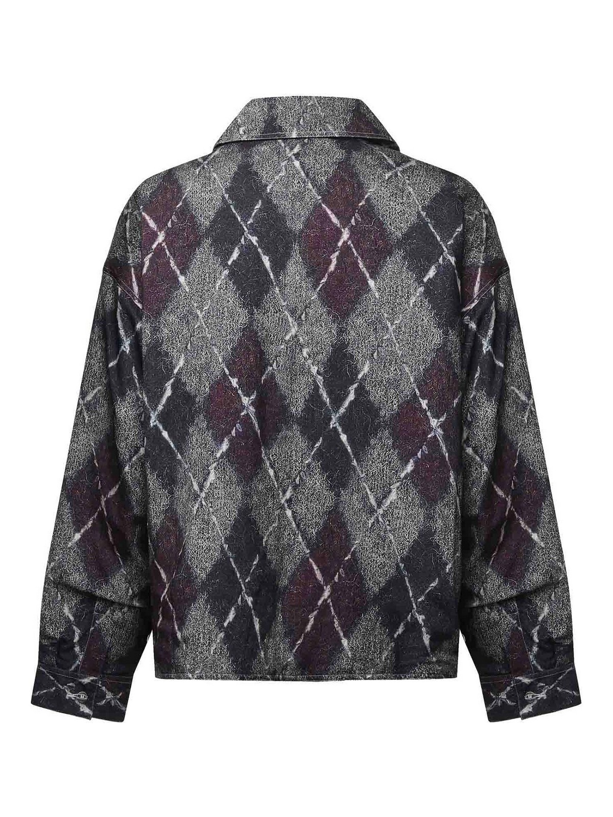 Diamond-Pattern Flannel Shirt SH002002WHT (BONSAI / シャツ・ブラウス ) | BONSAI (ボンサイ)(2)