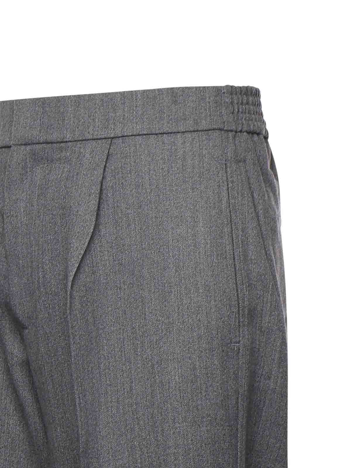 Wool Blend Trousers With Pleats PT005V2GRY (BONSAI / パンツ ) | BONSAI (ボンサイ)(1)