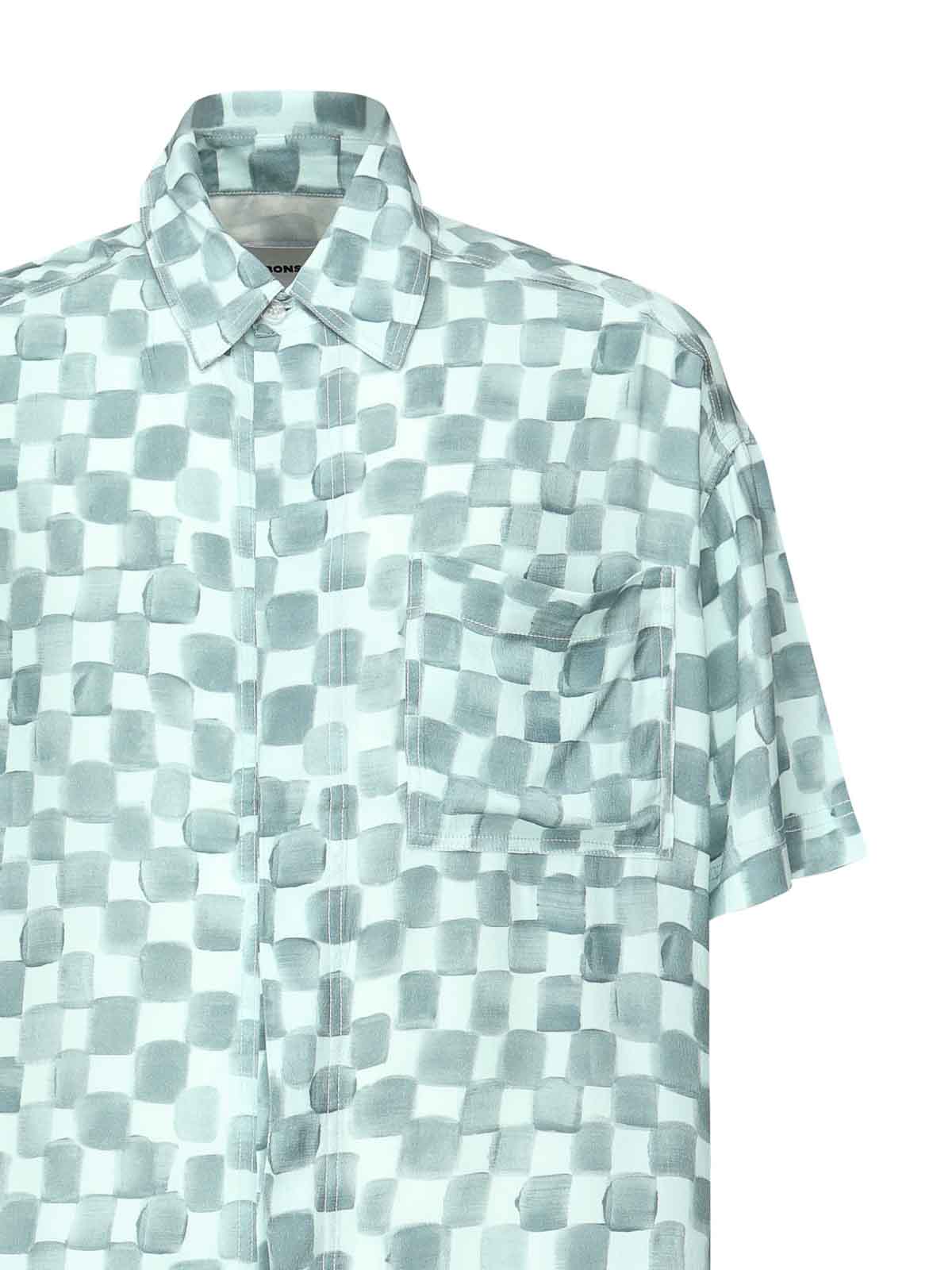 Watercolor Cropped Shirt SH002004BLUCLR (BONSAI / シャツ・ブラウス ) | BONSAI (ボンサイ)(1)