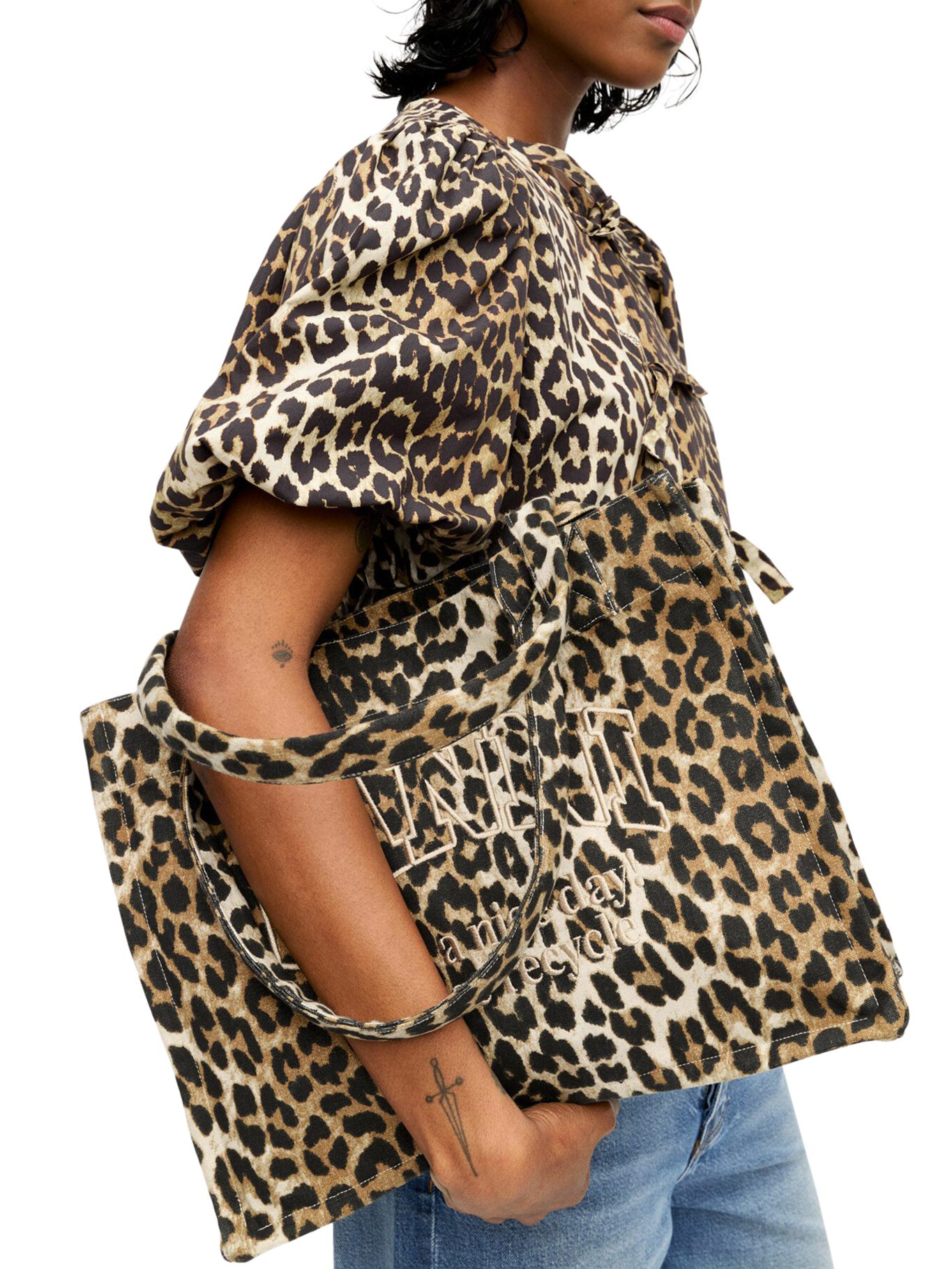 LEOPARD CANVAS TOTE BAG A7179943 (GANNI / トートバッグ ) | GANNI (ガニー)(2)