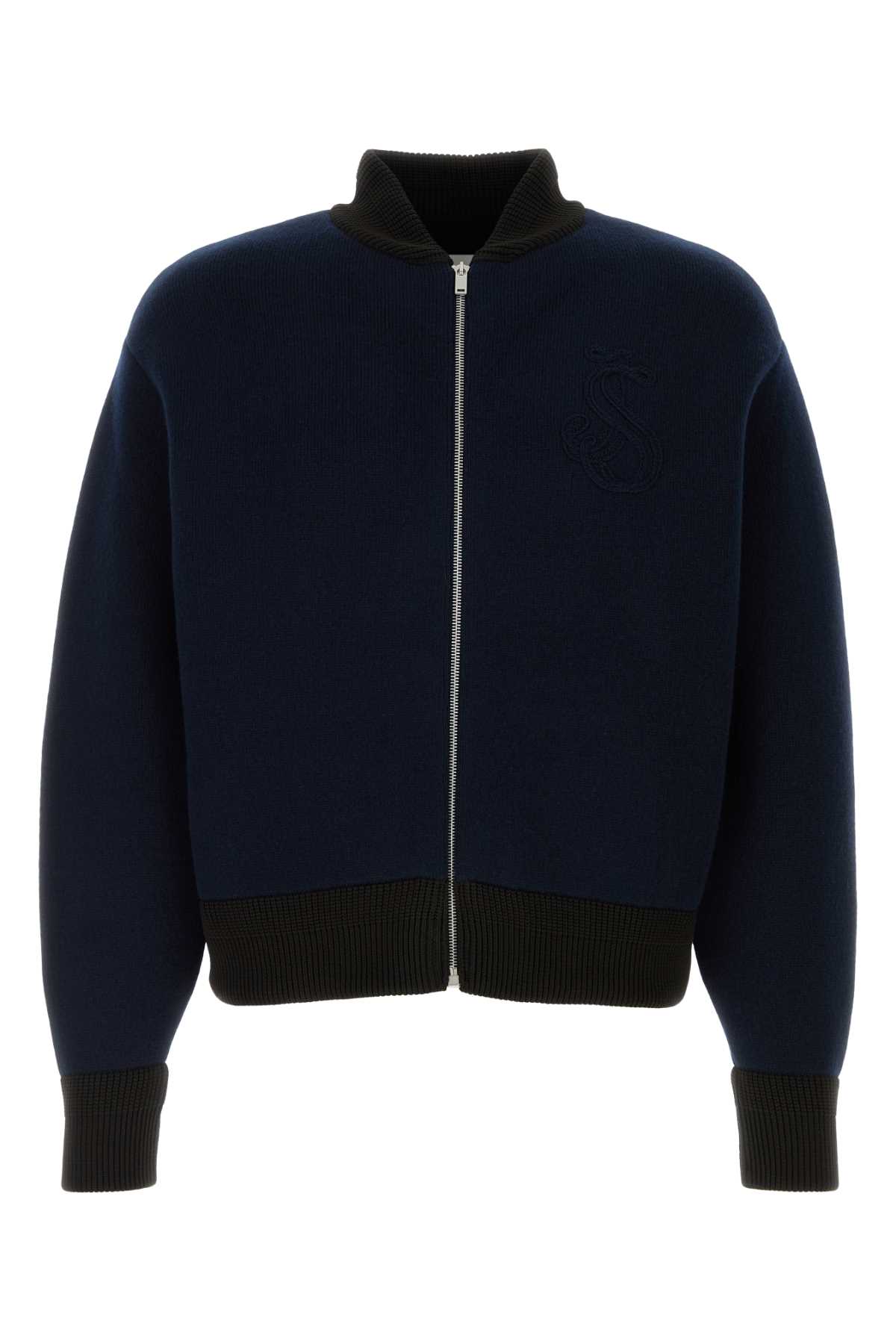 Dark blue wool blend cardigan J61HP0005J14824412 (Jil Sander / カジュアルジャケット ) | Jil Sander (ジルサンダー)