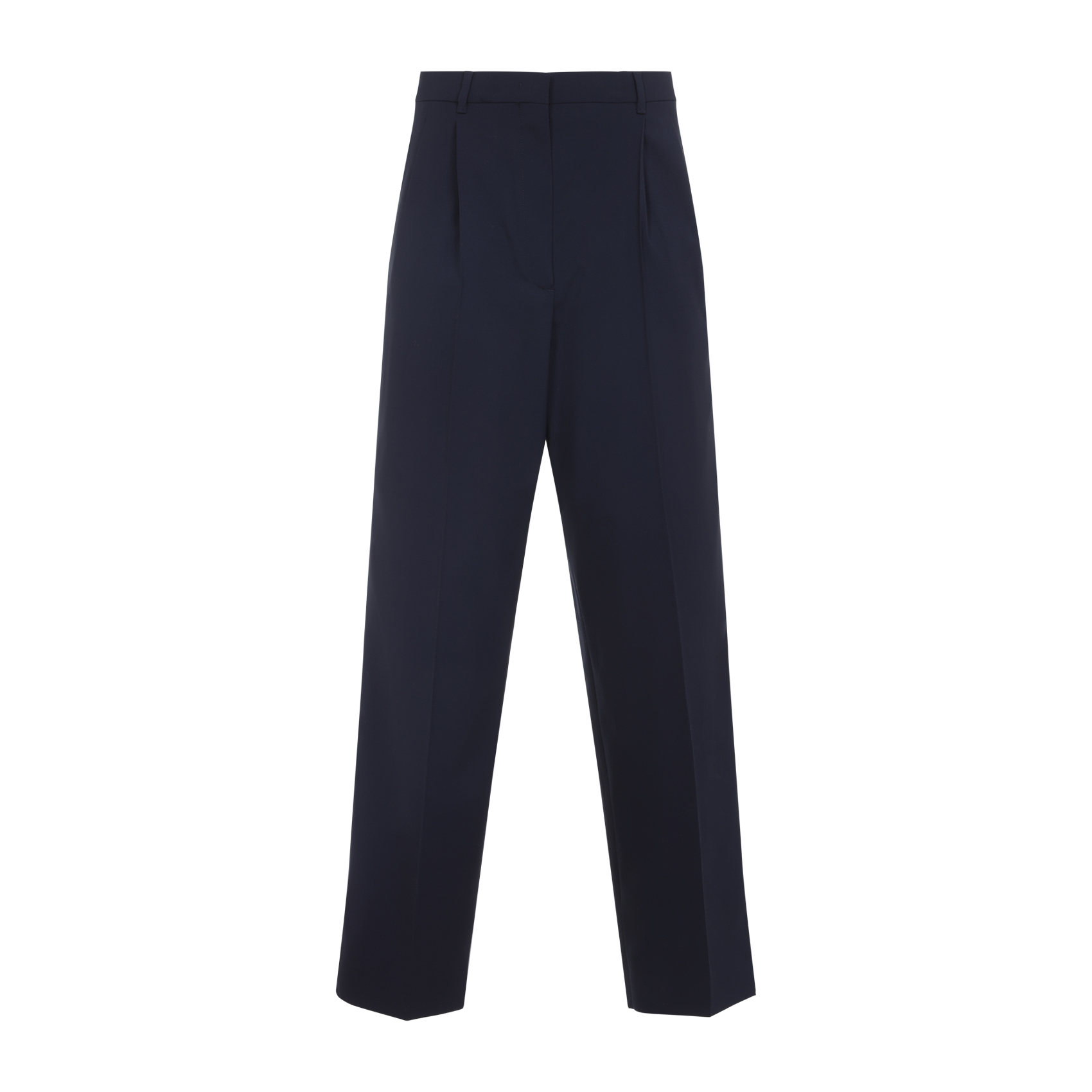 Dark blue stretch wool wide-leg pant MP1914SOOO17L4F0008 (MIU MIU / パンツ ) | MIU MIU (ミュウミュウ)