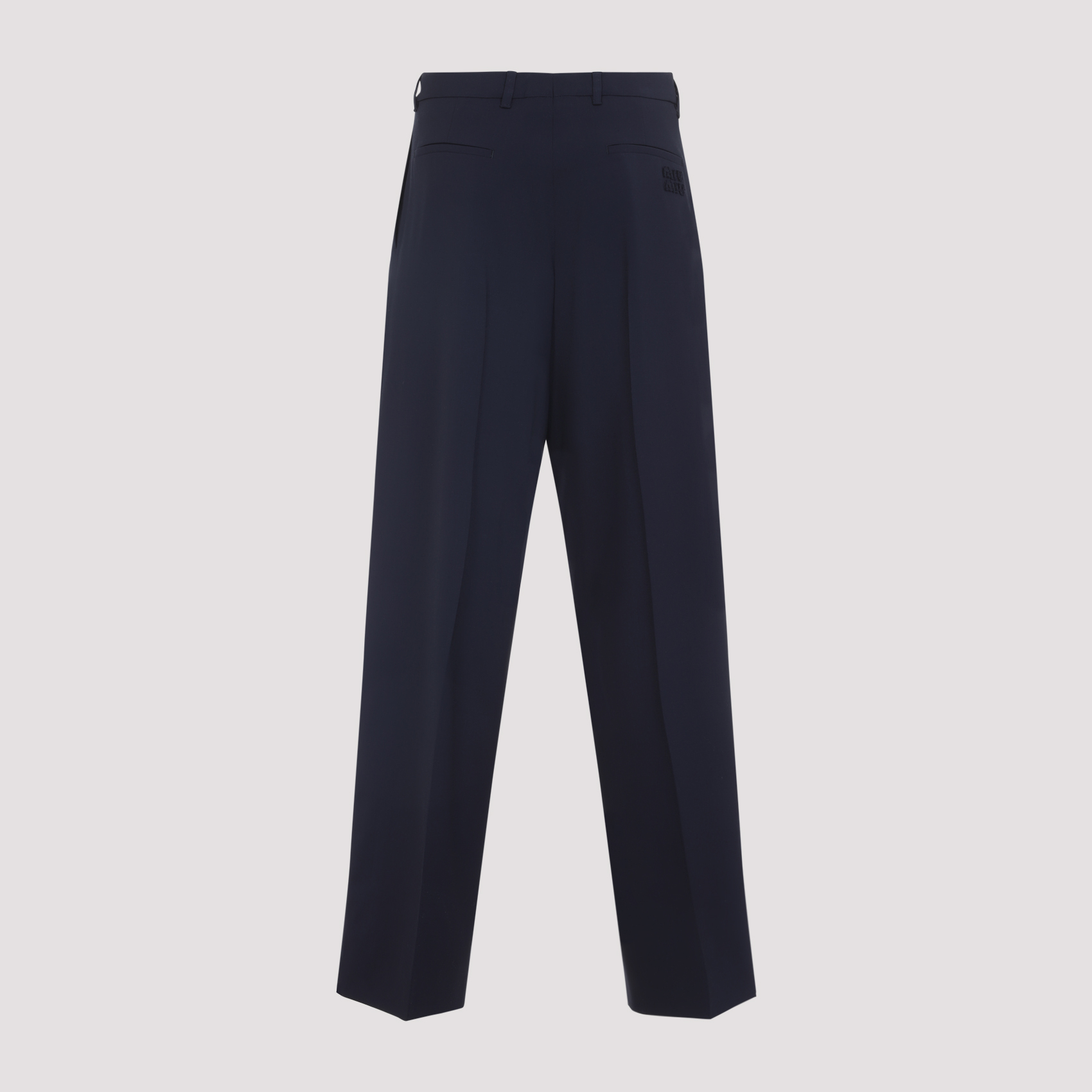 Dark blue stretch wool wide-leg pant MP1914SOOO17L4F0008 (MIU MIU / パンツ ) | MIU MIU (ミュウミュウ)(2)