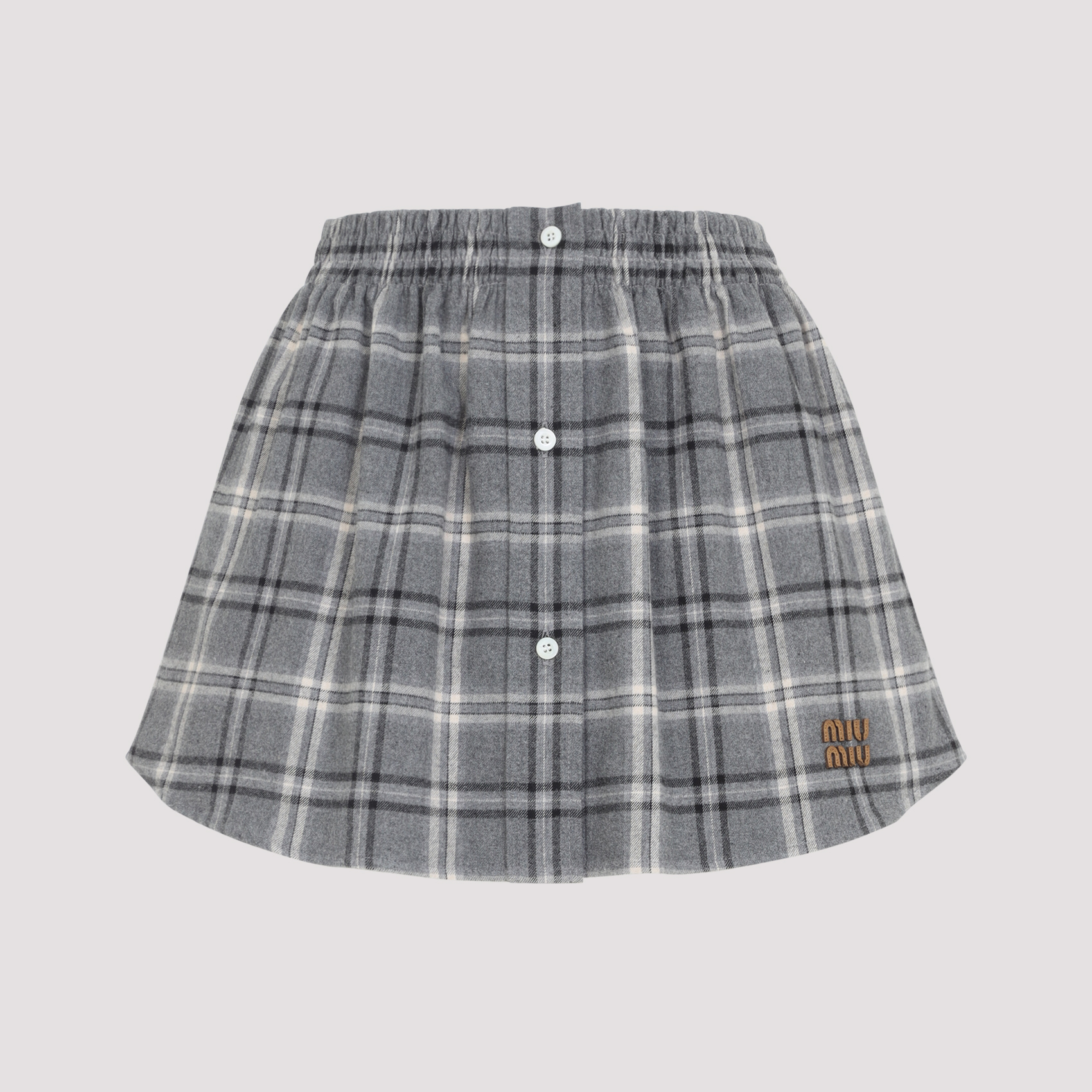 Check flannel skirt MG2603SOOO1807F0480 (MIU MIU / スカート ) | MIU MIU (ミュウミュウ)(4)
