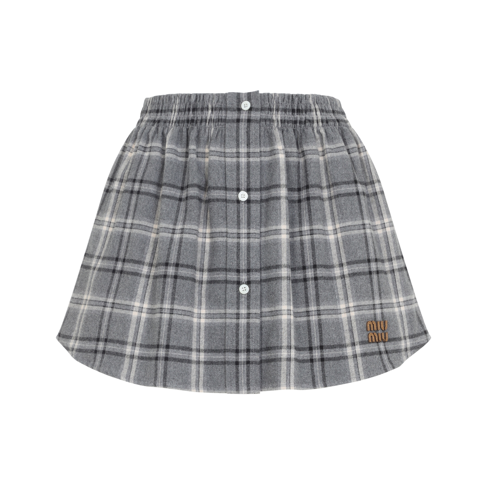 Check flannel skirt MG2603SOOO1807F0480 (MIU MIU / スカート ) | MIU MIU (ミュウミュウ)