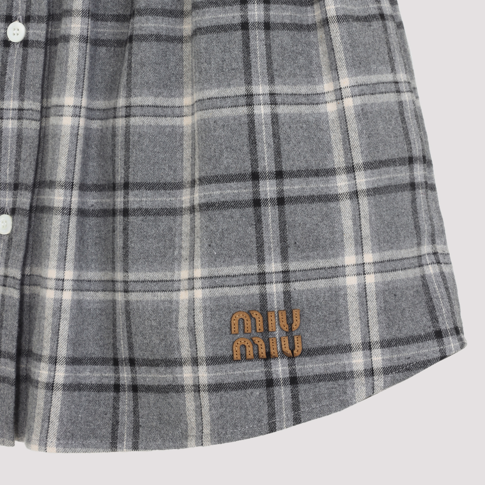 Check flannel skirt MG2603SOOO1807F0480 (MIU MIU / スカート ) | MIU MIU (ミュウミュウ)(3)