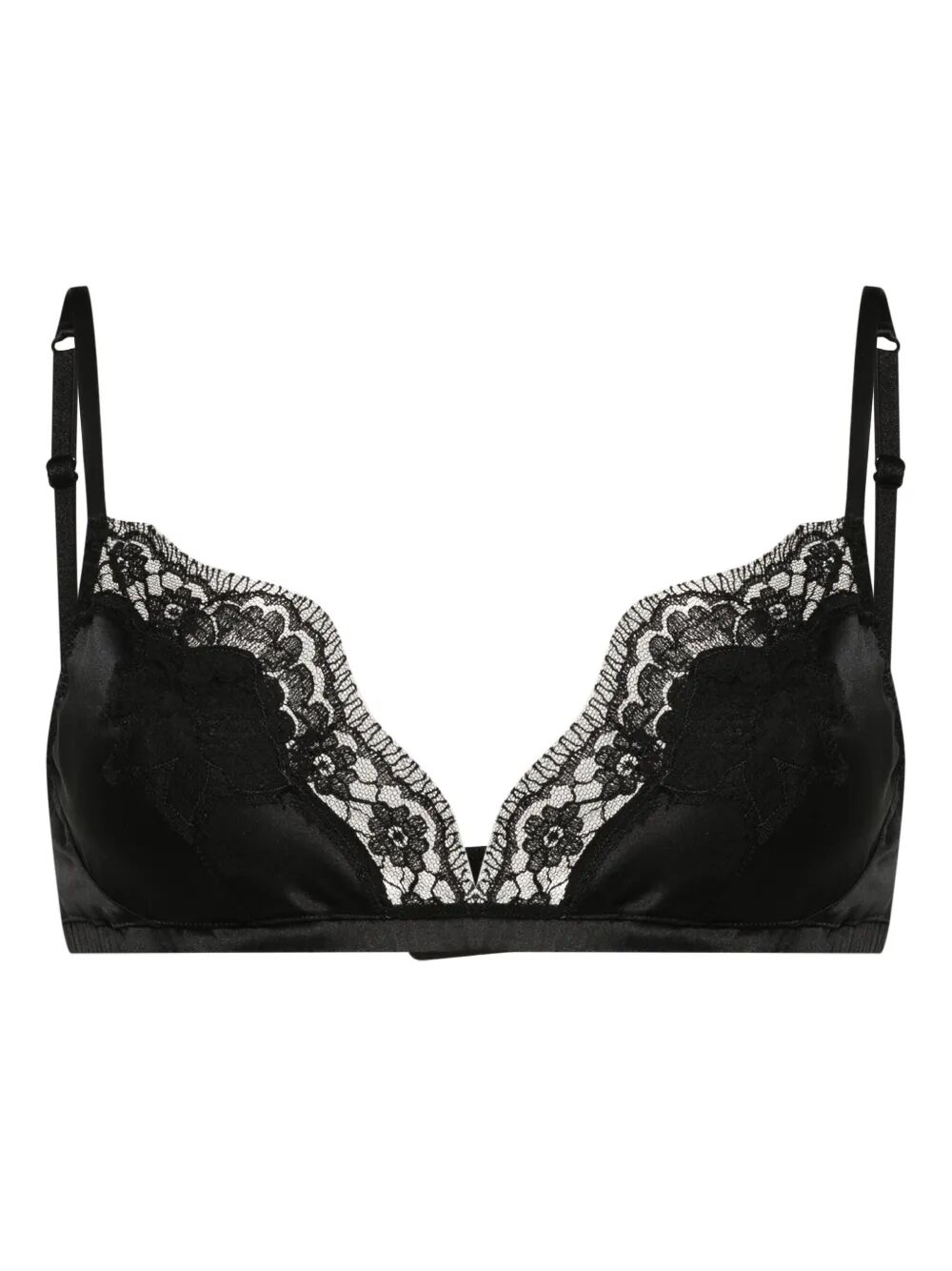 SOFT-CUP SATIN BRA WITH LACE DETAILING O1A01TONO13N0000 (Dolce & Gabbana / アンダーウェア ) | Dolce & Gabbana (ドルチェガッバーナ)