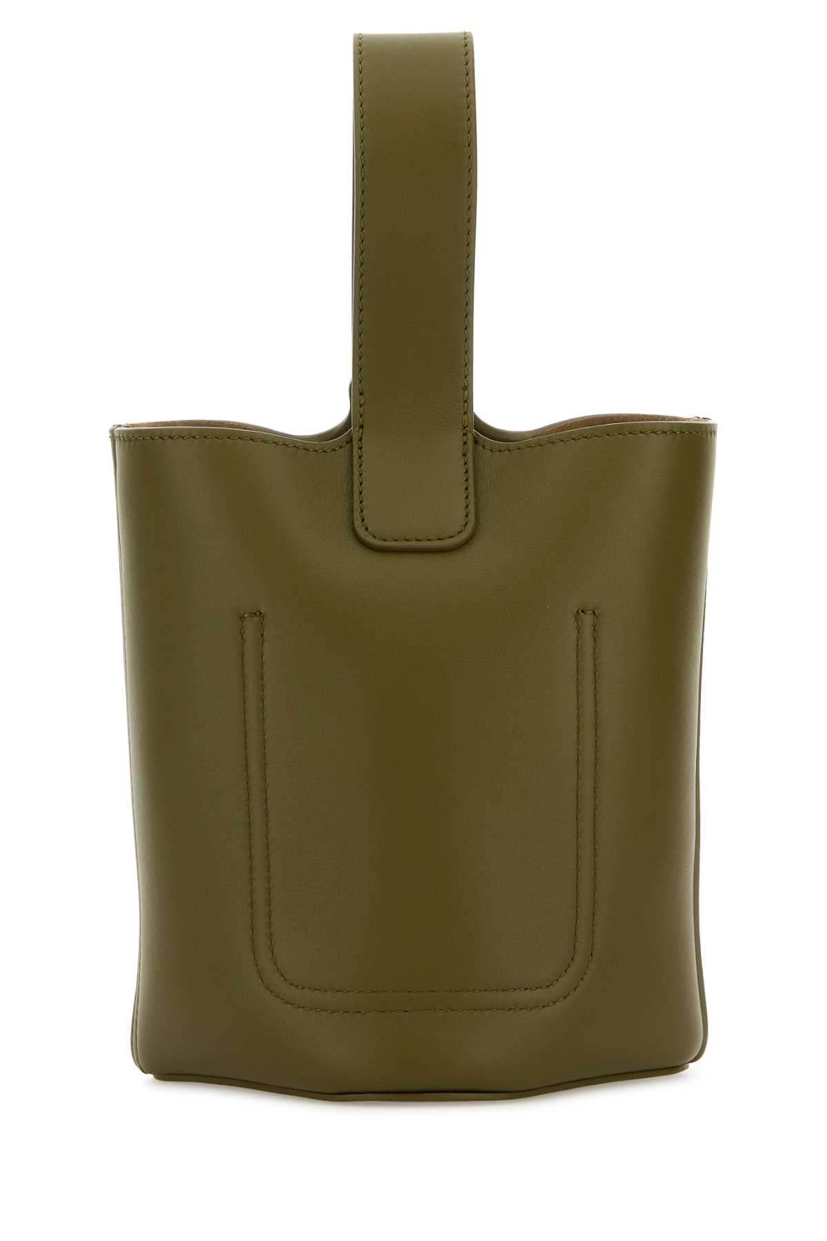 Olive green leather mini Pebble bucket bag AANBBBMX01OLIVE (LOEWE / ハンドバッグ・ショルダーバッグ ) | LOEWE (ロエベ)(2)