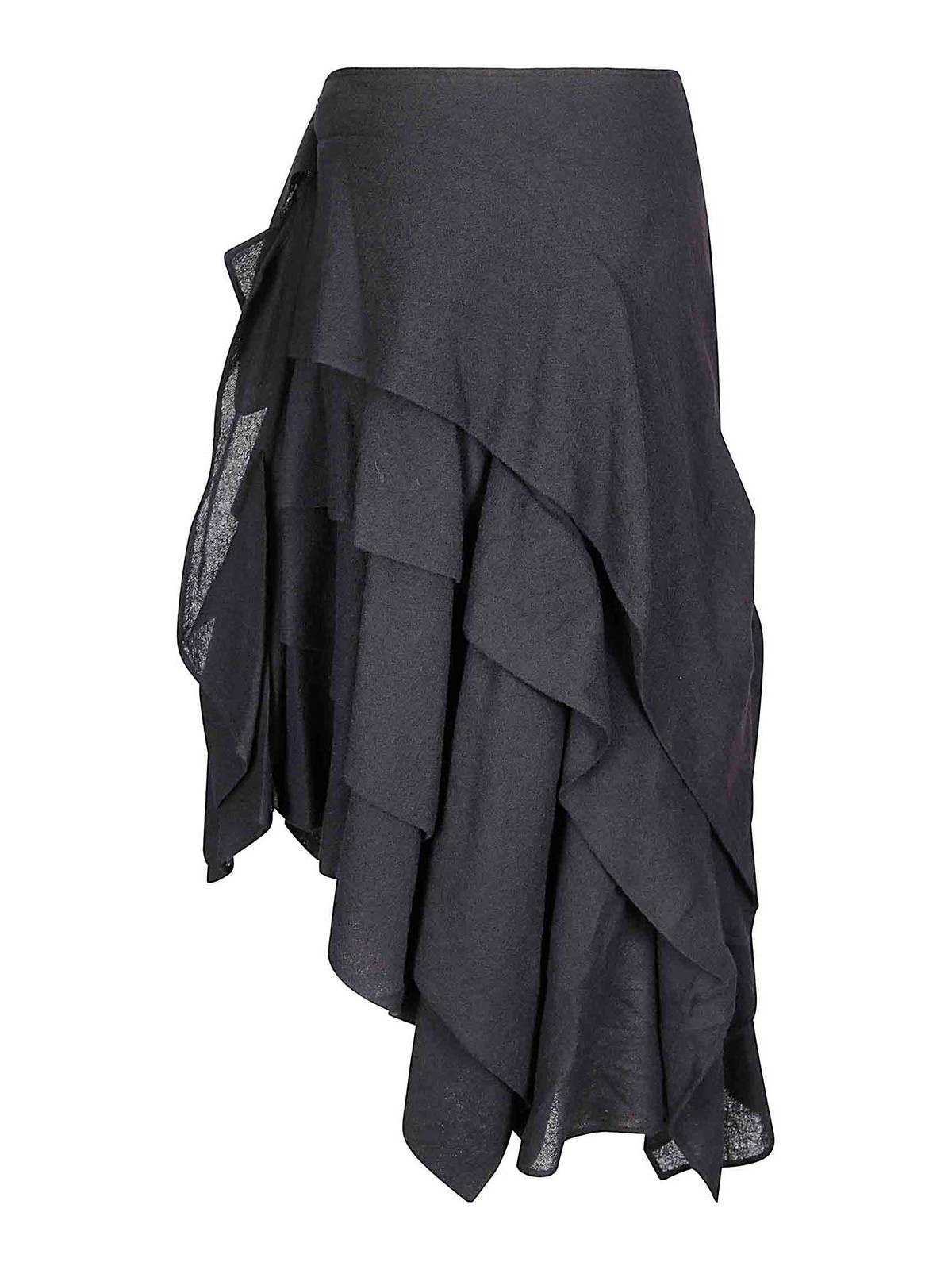 Tucked Stitch D Skirt FLS071211 (Yohji Yamamoto / スカート ) | Yohji Yamamoto (ヨウジヤマモト)(1)