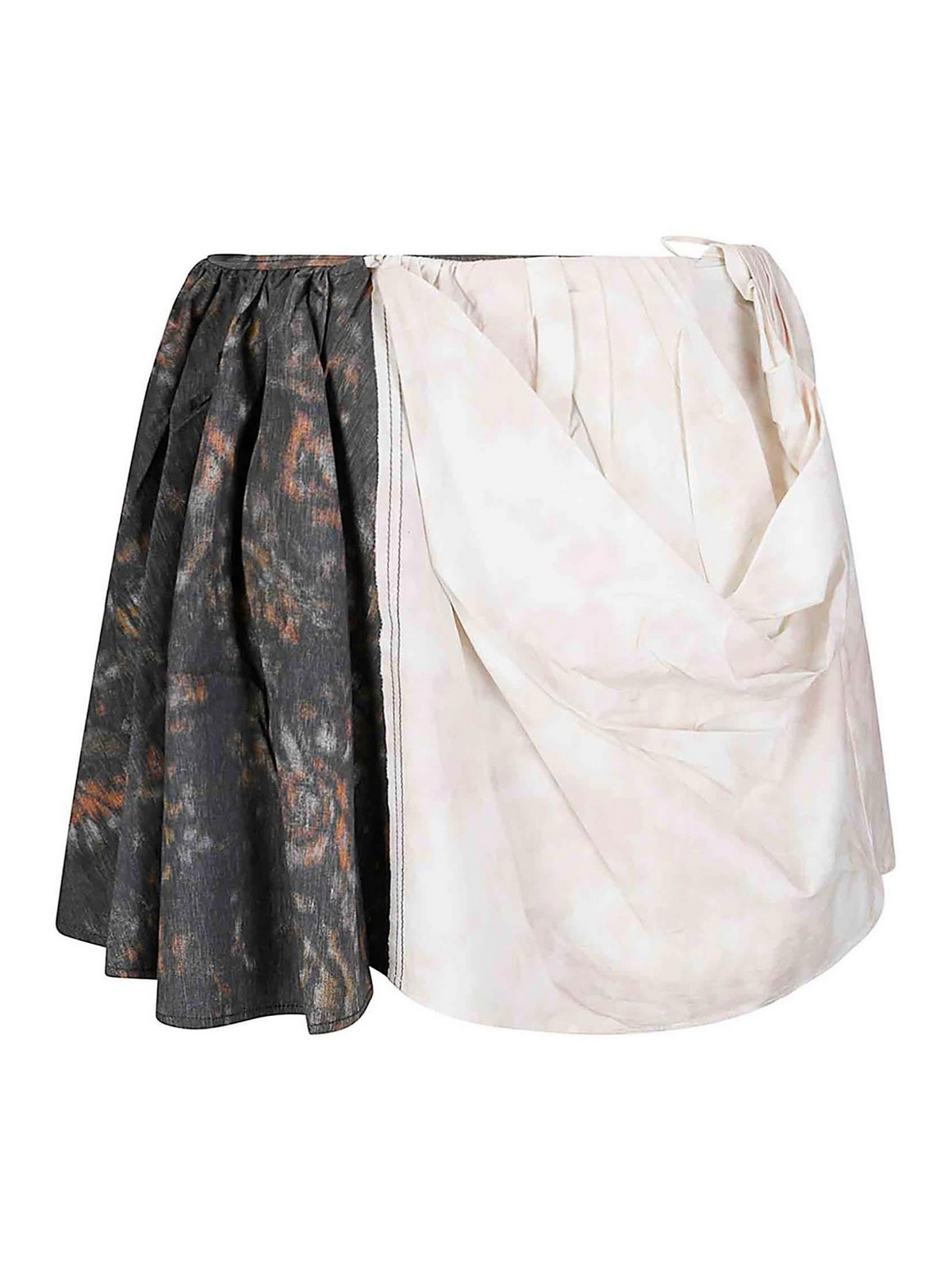 Printed Stretch Cotton Draped Mini Skirt W1093252 (GANNI / スカート ) | GANNI (ガニー)