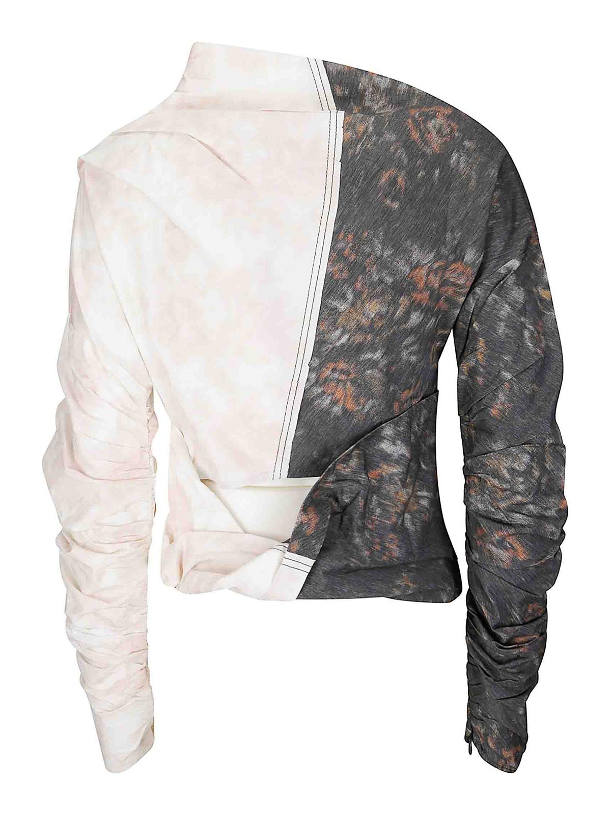 Printed Stretch Cotton Ruched Top W1094252 (GANNI / シャツ・ブラウス ) | GANNI (ガニー)(1)