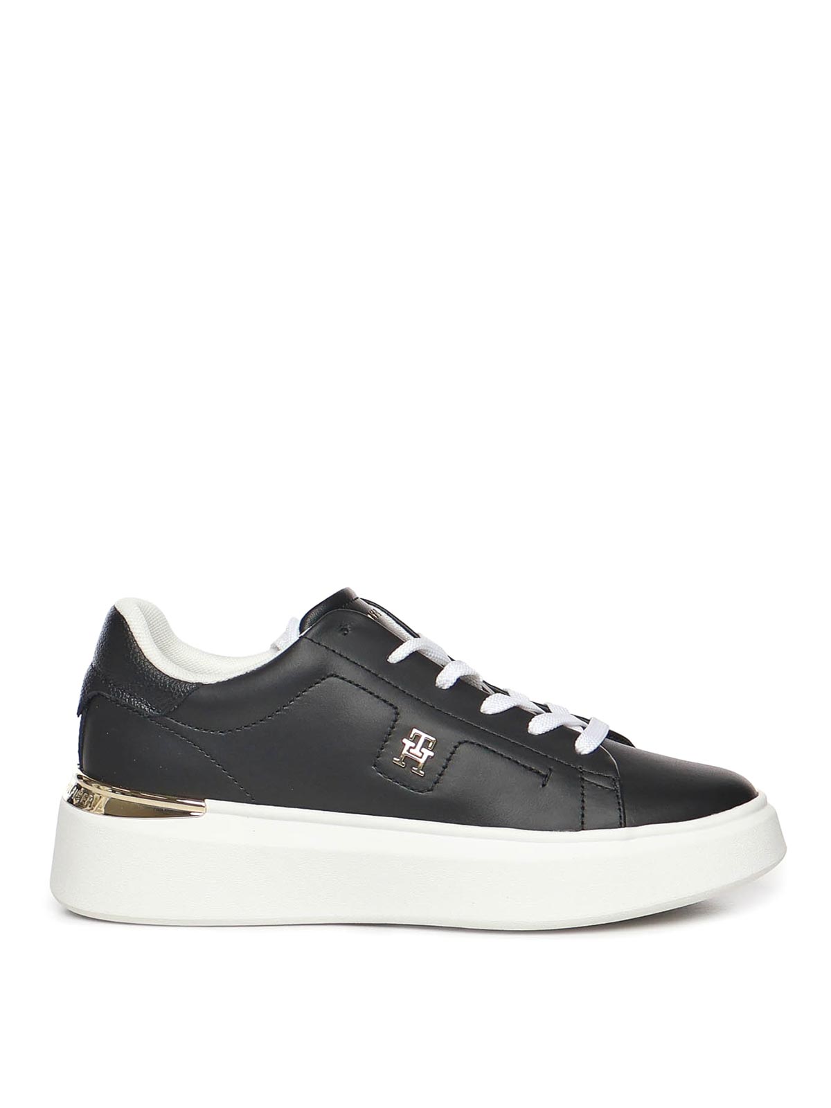 Leather Sneakers With Monogram FW0FW08631BDS (TOMMY HILFIGER / スニーカー ) | TOMMY HILFIGER (トミーフィルフィガー)