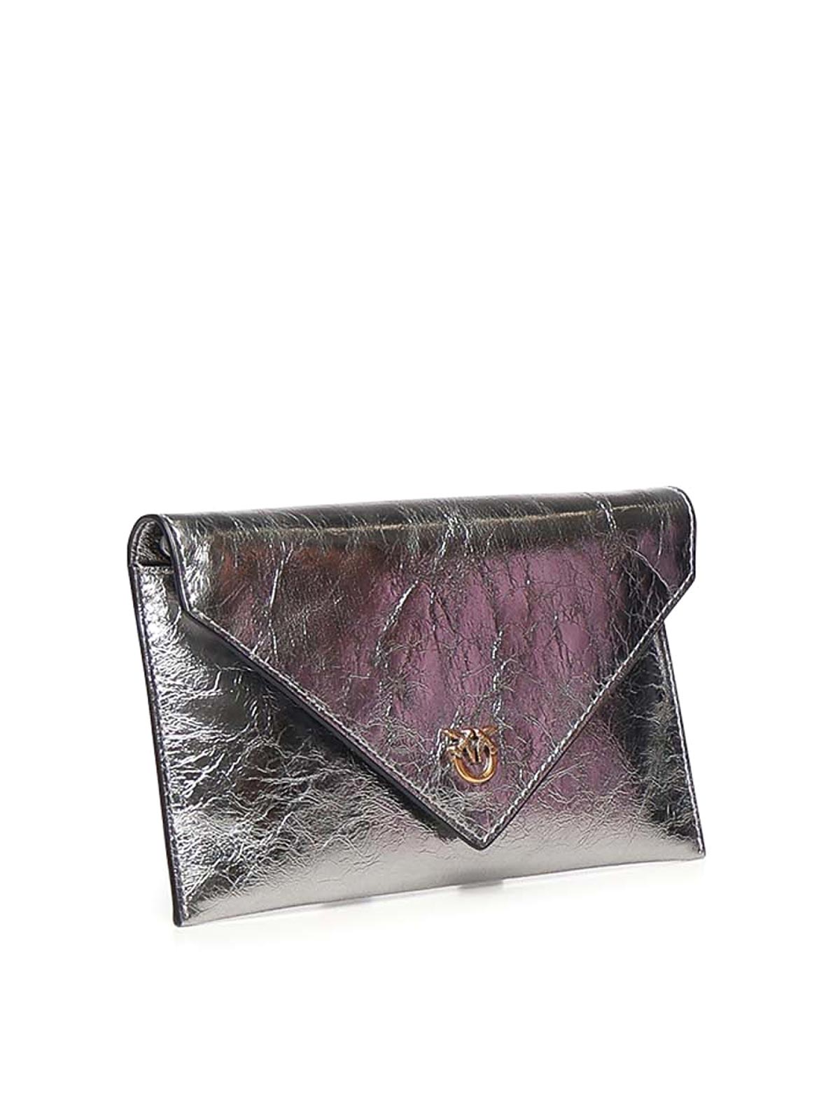 Metallic Leather Pouch With Logo 105347A2OTKZ7Q (PINKO / クラッチバッグ・ポーチ ) | PINKO (ピンコ)(1)