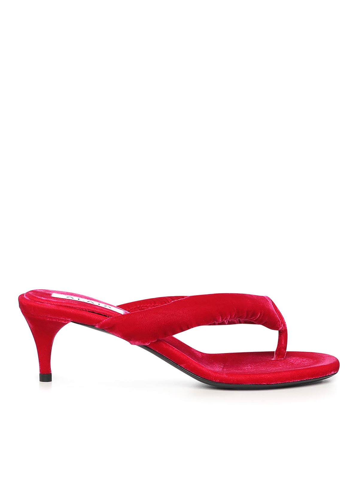 Velvet Heeled Flip-Flop Mule AA3S2003A014426 (ALAIA / サンダル ) | ALAIA (アライア)