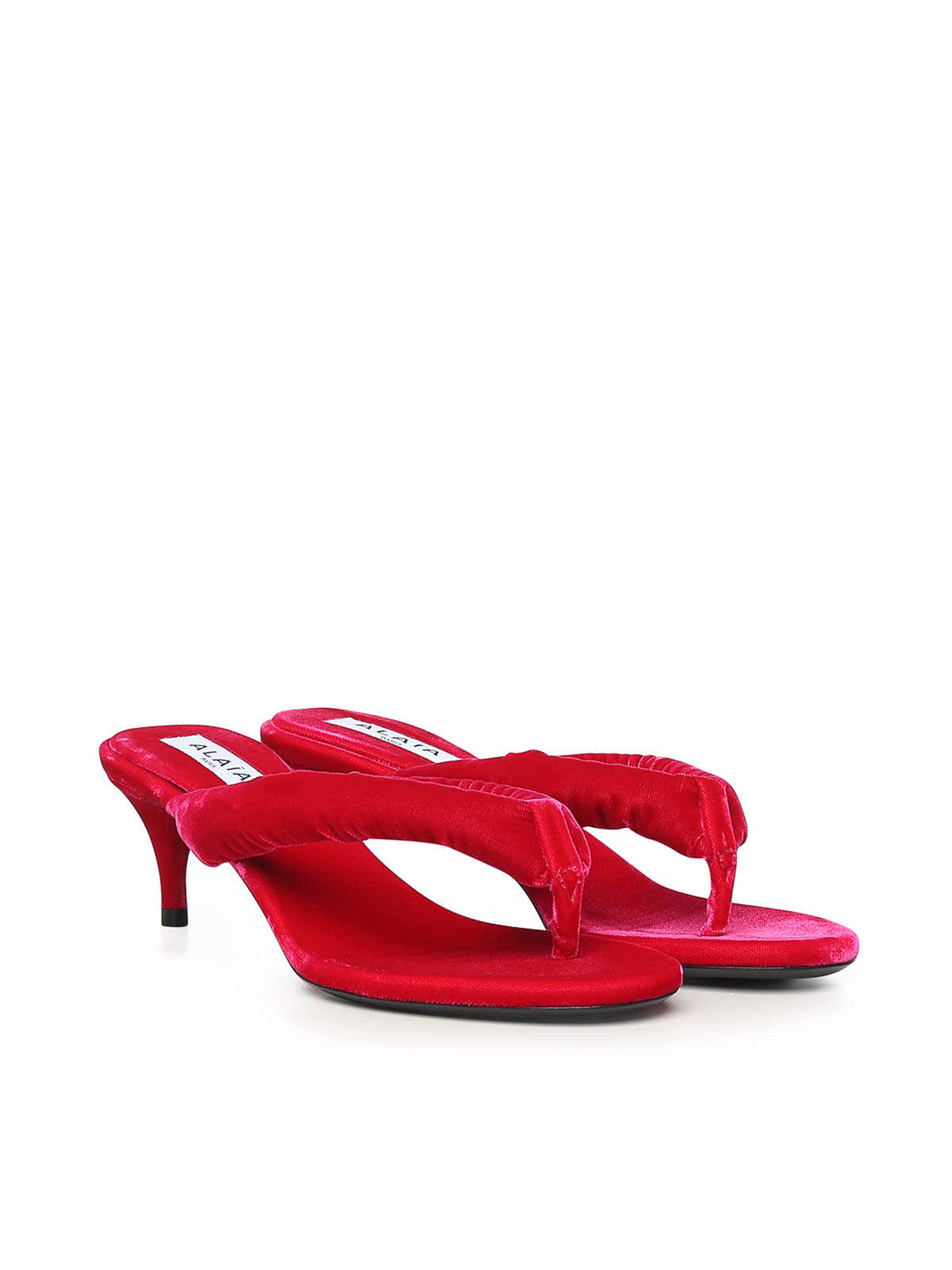 Velvet Heeled Flip-Flop Mule AA3S2003A014426 (ALAIA / サンダル ) | ALAIA (アライア)(1)