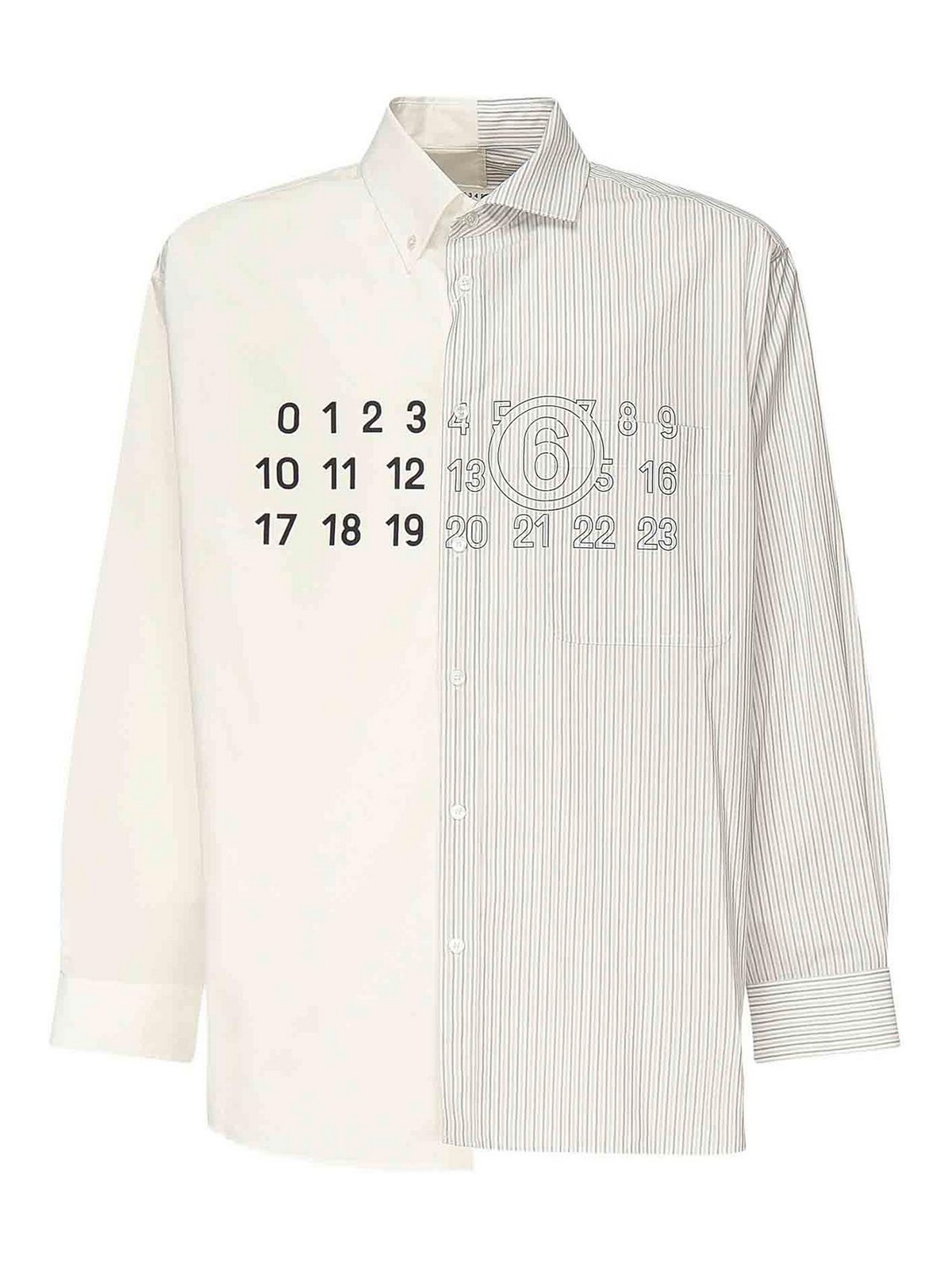 Poplin Shirt With Logo SH0DT0025MTN085961 (MM6 Maison Margiela / シャツ・ブラウス ) | MM6 Maison Margiela (エムエムシックス)