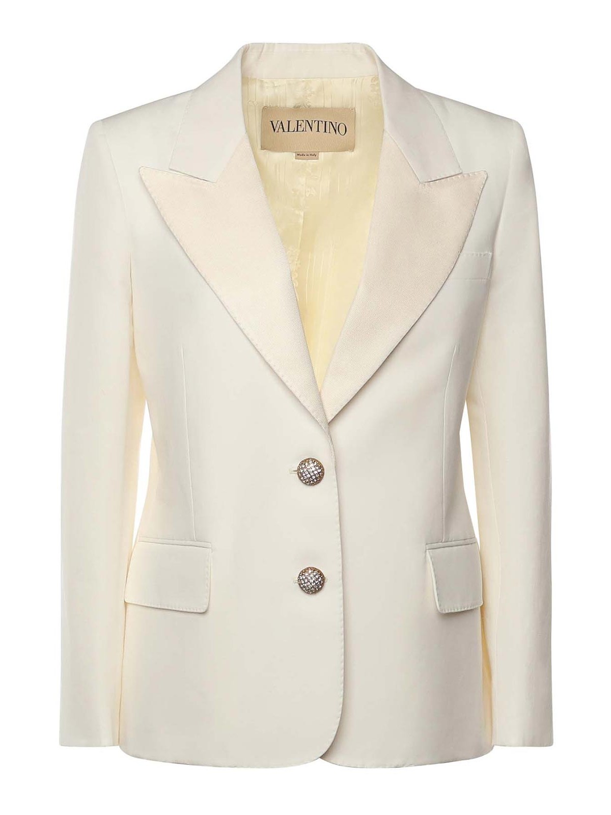 Single-Breasted Cotton And Linen Blazer 7B3CE4658T1A03 (Valentino Garavani / ブレザー・ジャケット ) | Valentino Garavani (ヴァレンティノ)