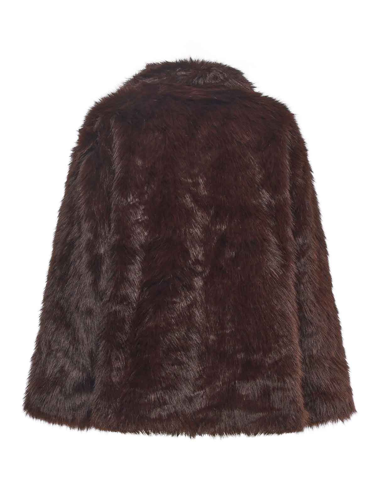 Penny Fur Coat 73C19EX03PENNYMARRONE (V°73 / レザー&ファージャケット・コート ) | V°73 (ヴィ セッタンタトレ)(2)