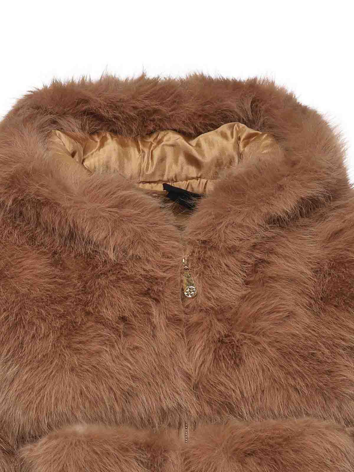 Penny Fur Coat With Hood 73C19EX02PENNYNATURALE (V°73 / レザー&ファージャケット・コート ) | V°73 (ヴィ セッタンタトレ)(1)