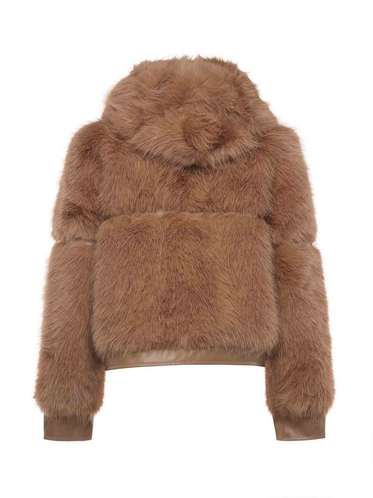 Penny Fur Coat With Hood 73C19EX02PENNYNATURALE (V°73 / レザー&ファージャケット・コート ) | V°73 (ヴィ セッタンタトレ)(2)