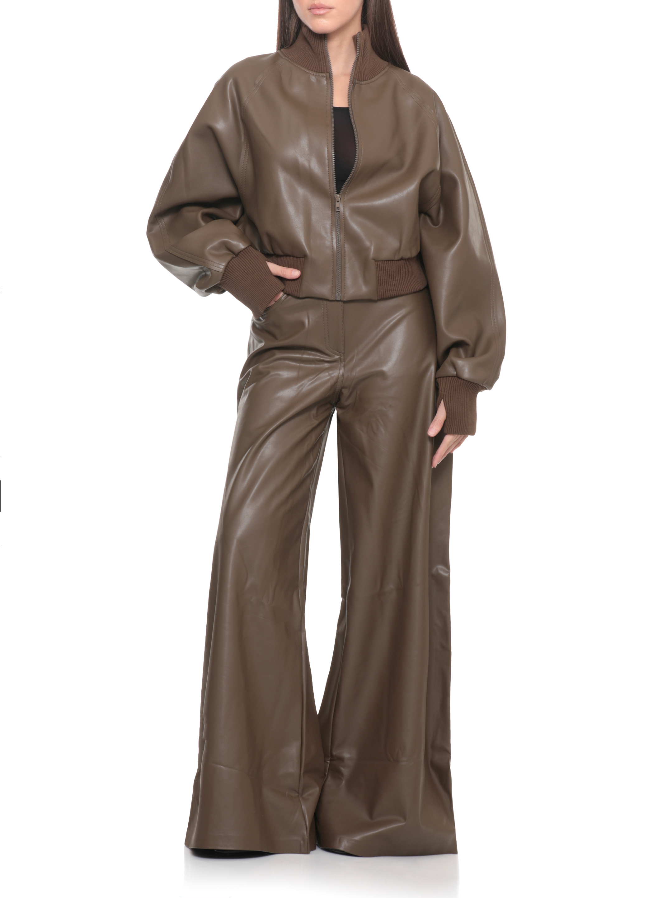 Norma Kamali Trousers Brown ST3257LV476867 (NORMA KAMALI / パンツ ) | NORMA KAMALI (ノーマカマリ)(1)