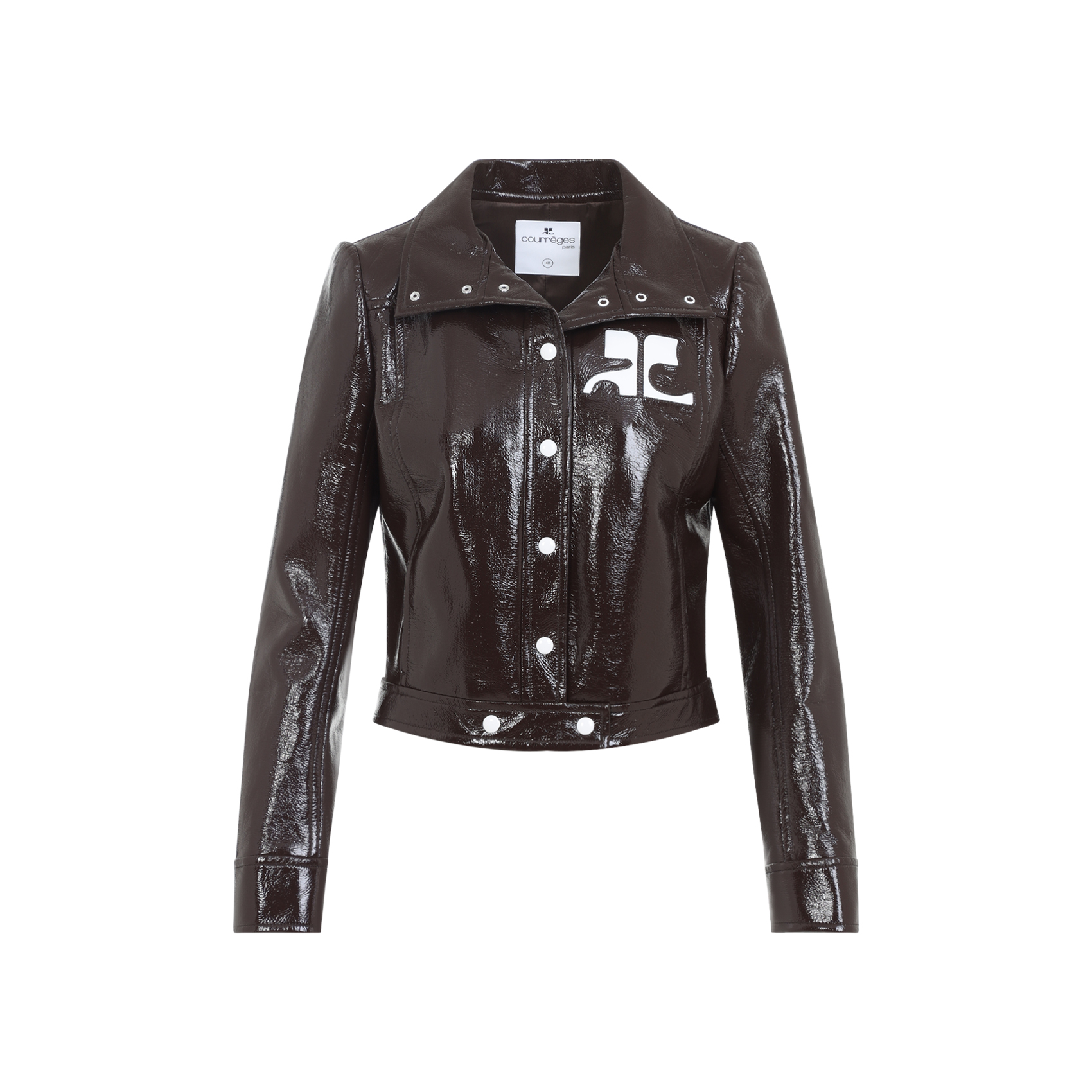 Brown vinyl blazer PERCBL005VY00141983 (Courrèges / カジュアルジャケット ) | Courrèges (クレージュ)