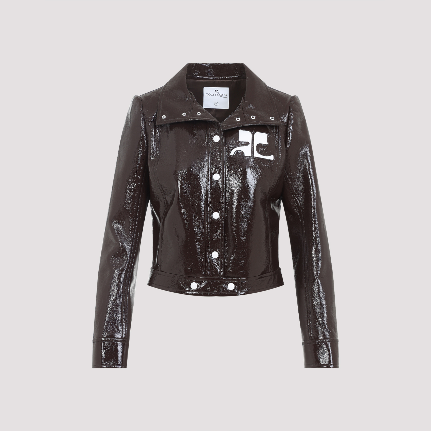 Brown vinyl blazer PERCBL005VY00141983 (Courrèges / カジュアルジャケット ) | Courrèges (クレージュ)(1)