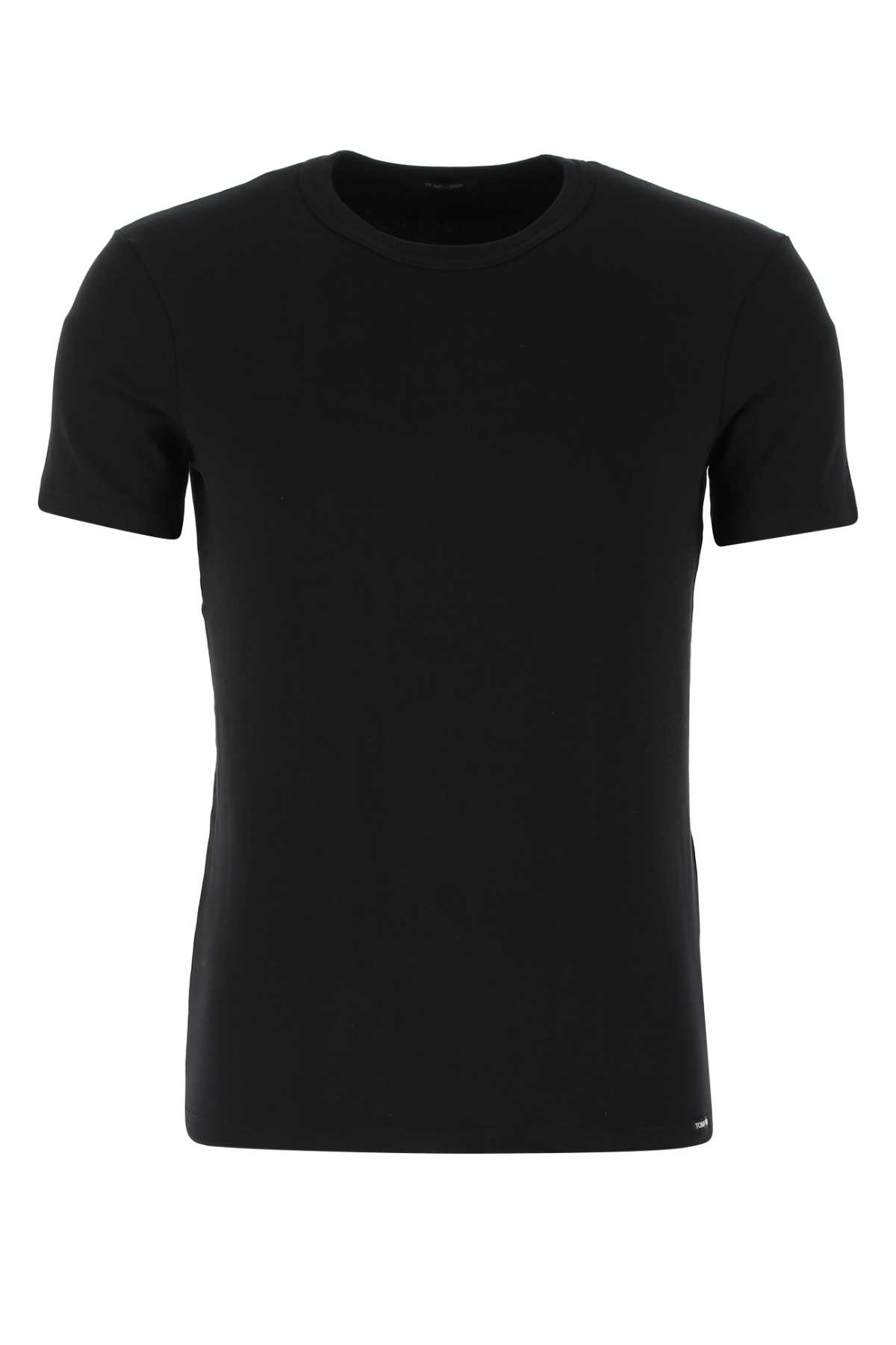 Black stretch cotton t-shirt T4M081040002 (TOM FORD / アンダーウェア ) | TOM FORD (トムフォード)