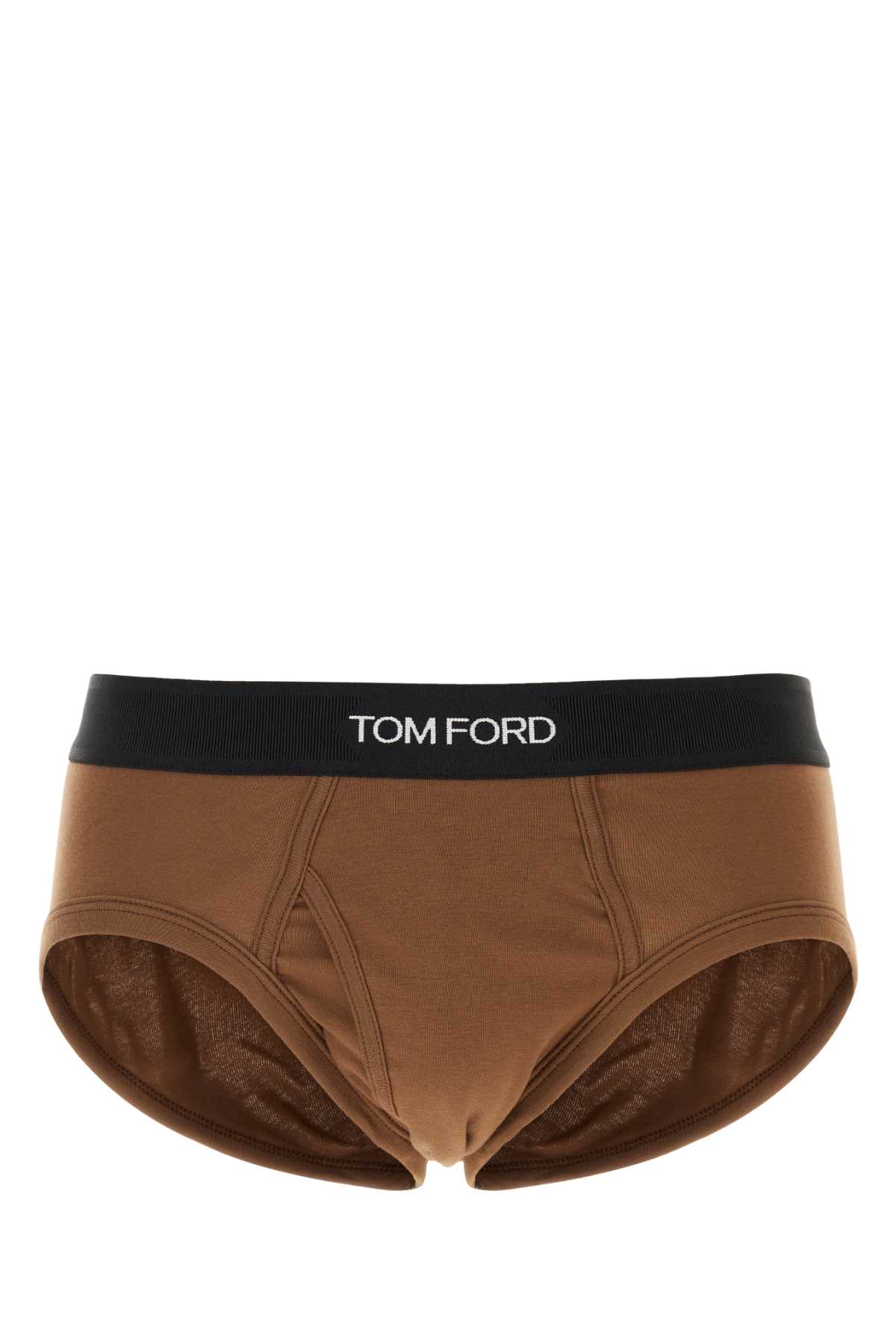 Brown stretch cotton brief T4LC11040216 (TOM FORD / アンダーウェア ) | TOM FORD (トムフォード)