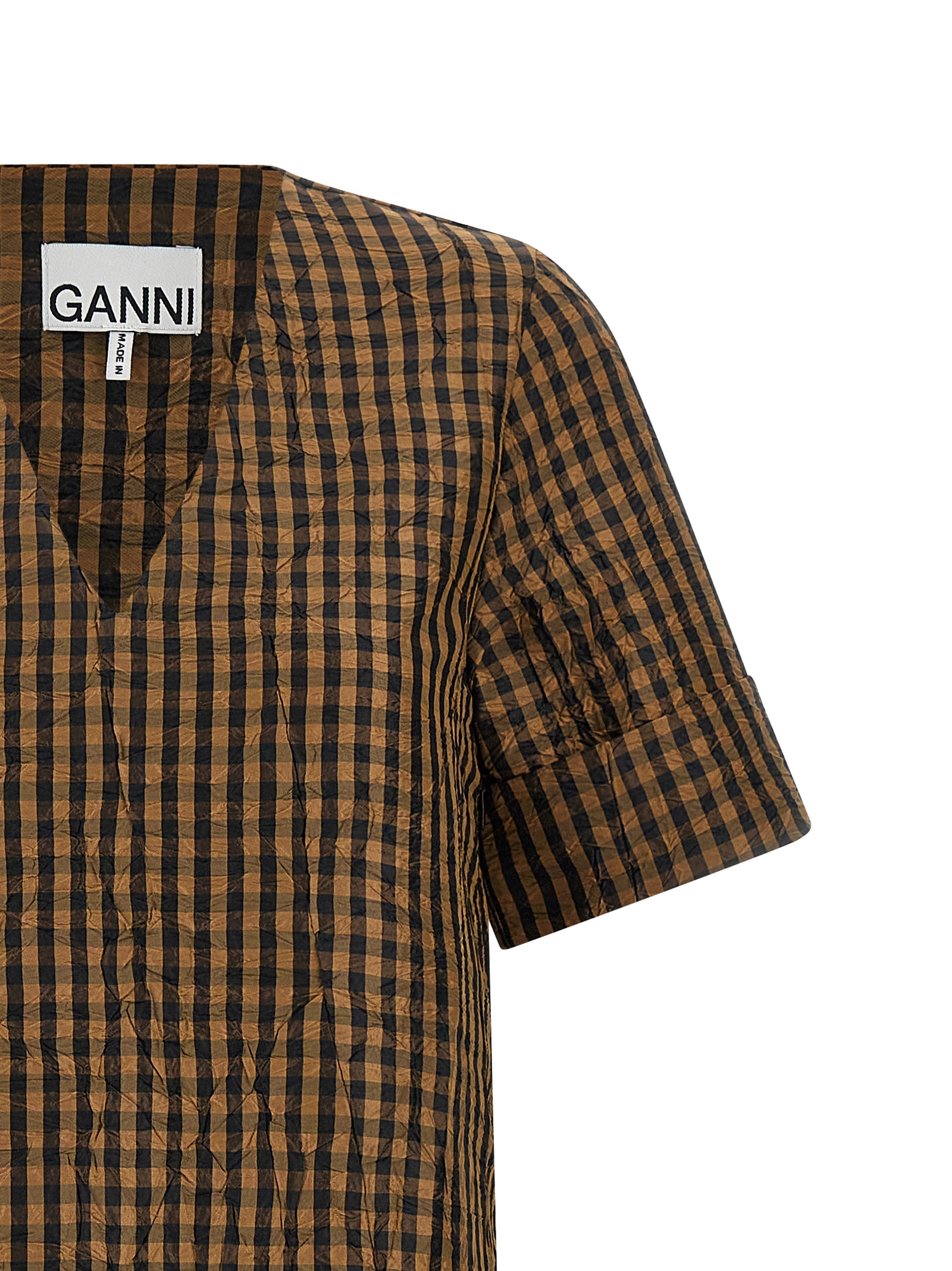 'Taffetà Crinckled' dress A1030137925 (GANNI / ワンピース・ドレス・オールインワン ) | GANNI (ガニー)(2)