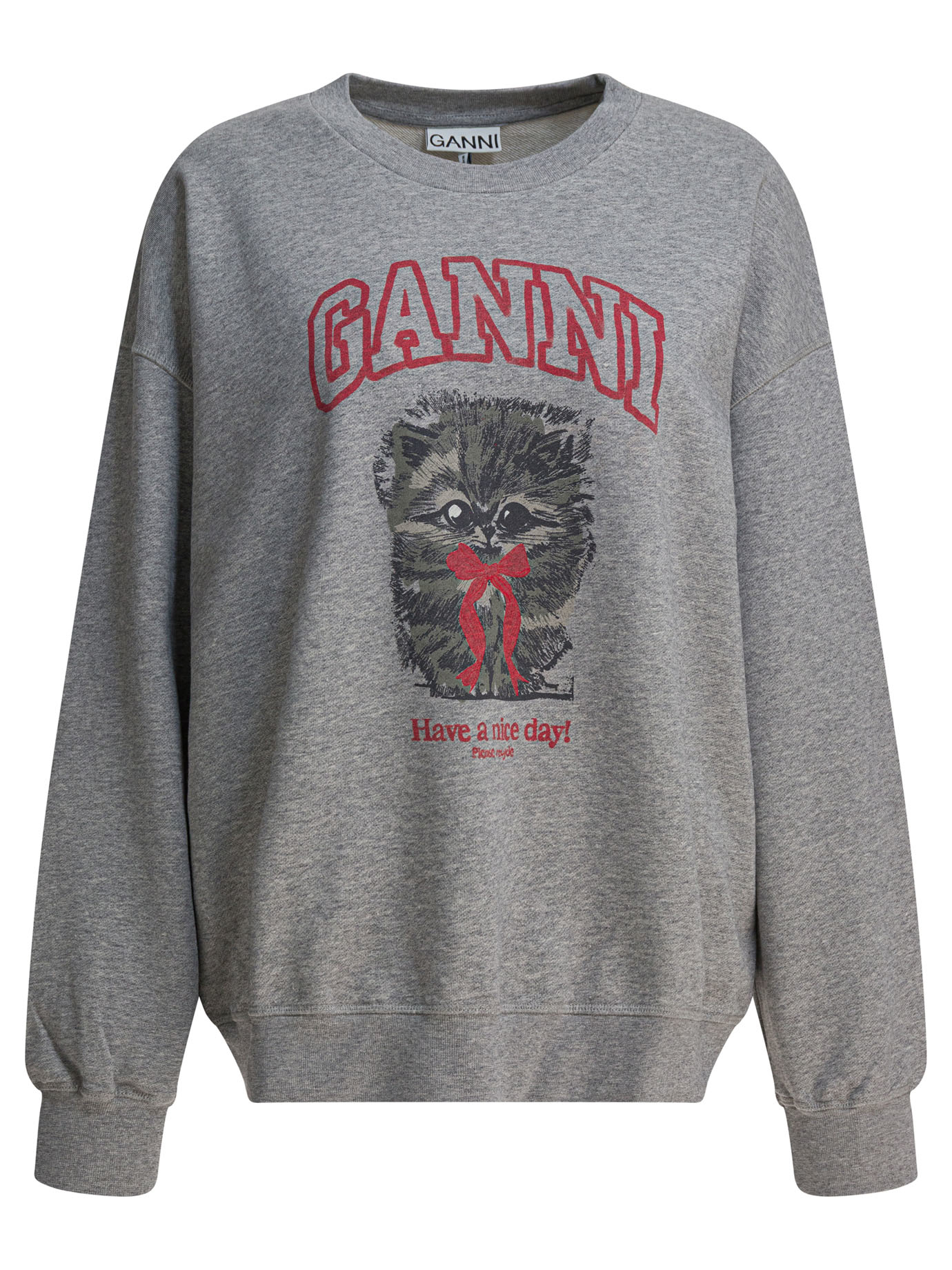 "Margot Kitty Print" crewneck sweatshirt A1060016920 (GANNI / スウェット・フーディー ) | GANNI (ガニー)