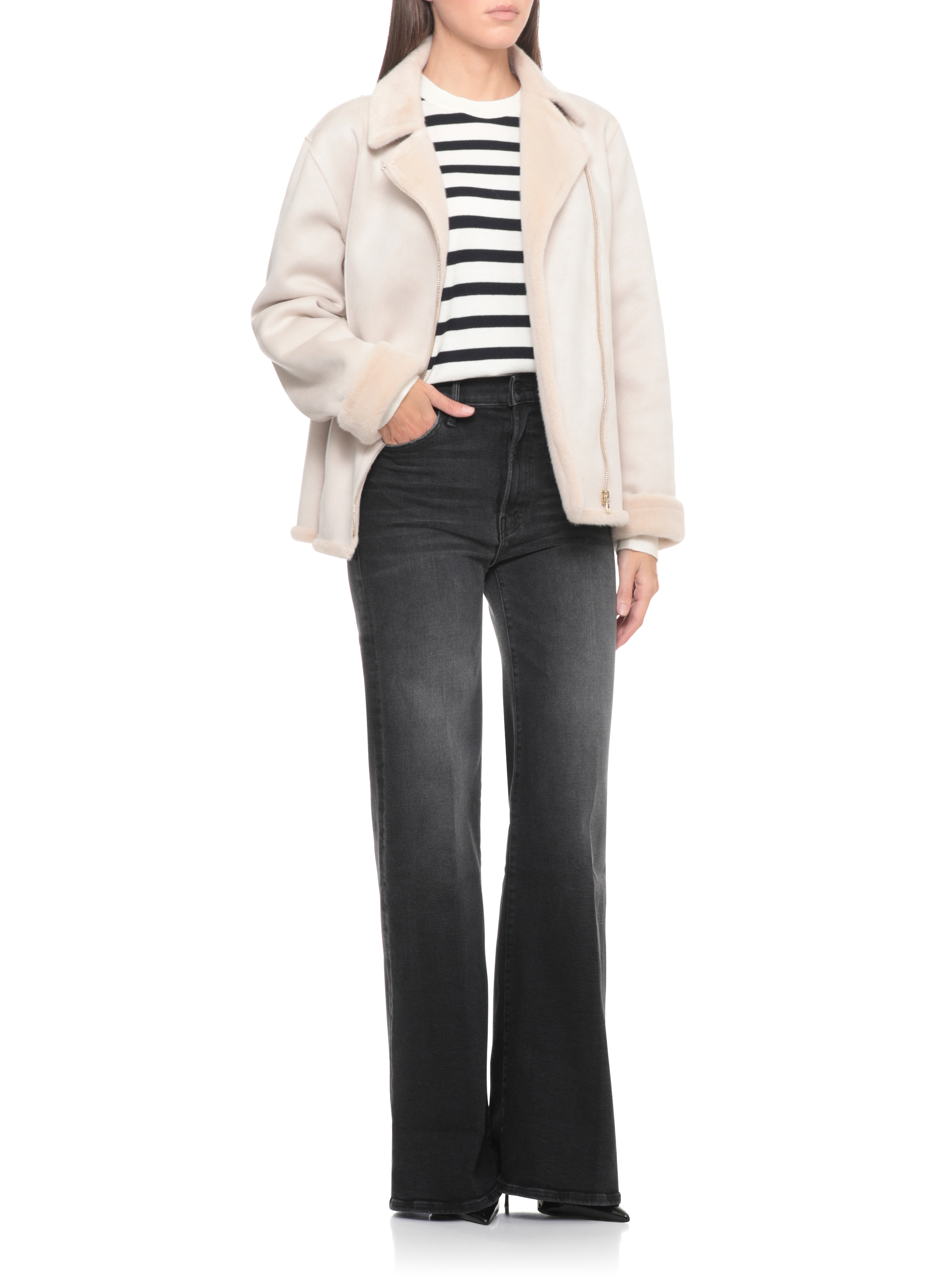 Mother Jeans Black 105071611THEHUSTLERROLLERNTS (MOTHER / ジーンズ ) | MOTHER (マザー)(4)