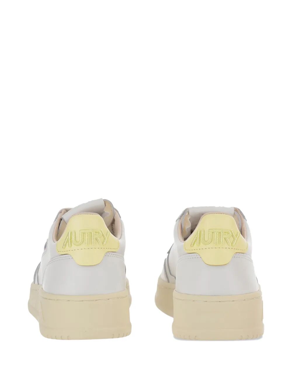 MEDALIST LOW SNEAKERS IN WHITE AND YELLOW LEATHER WITH HANDWRITING DETAILS AULWDL02WHTLEMOM (AUTRY / スニーカー ) | AUTRY (オートリー)(2)