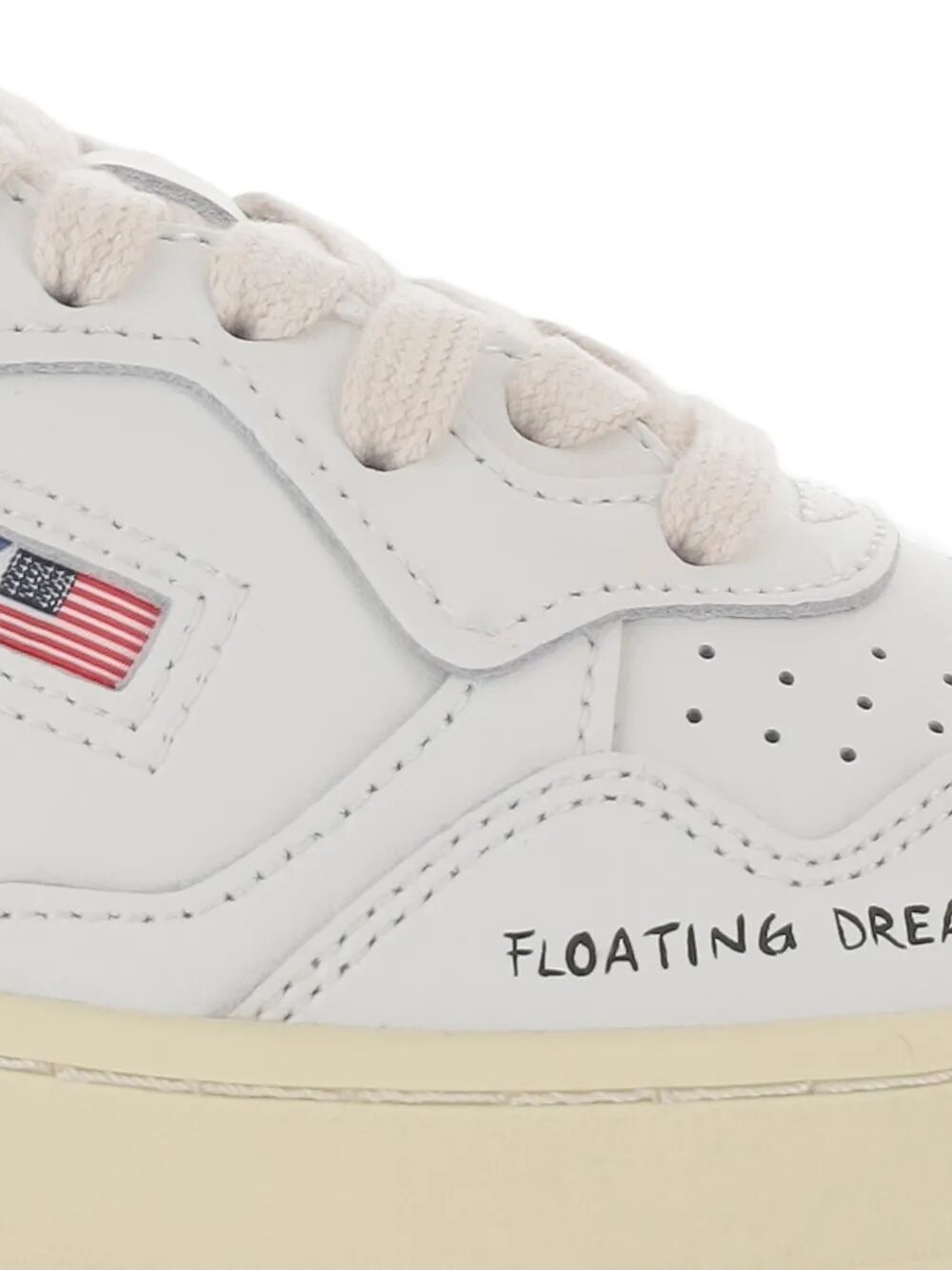 MEDALIST LOW SNEAKERS IN WHITE AND YELLOW LEATHER WITH HANDWRITING DETAILS AULWDL02WHTLEMOM (AUTRY / スニーカー ) | AUTRY (オートリー)(3)