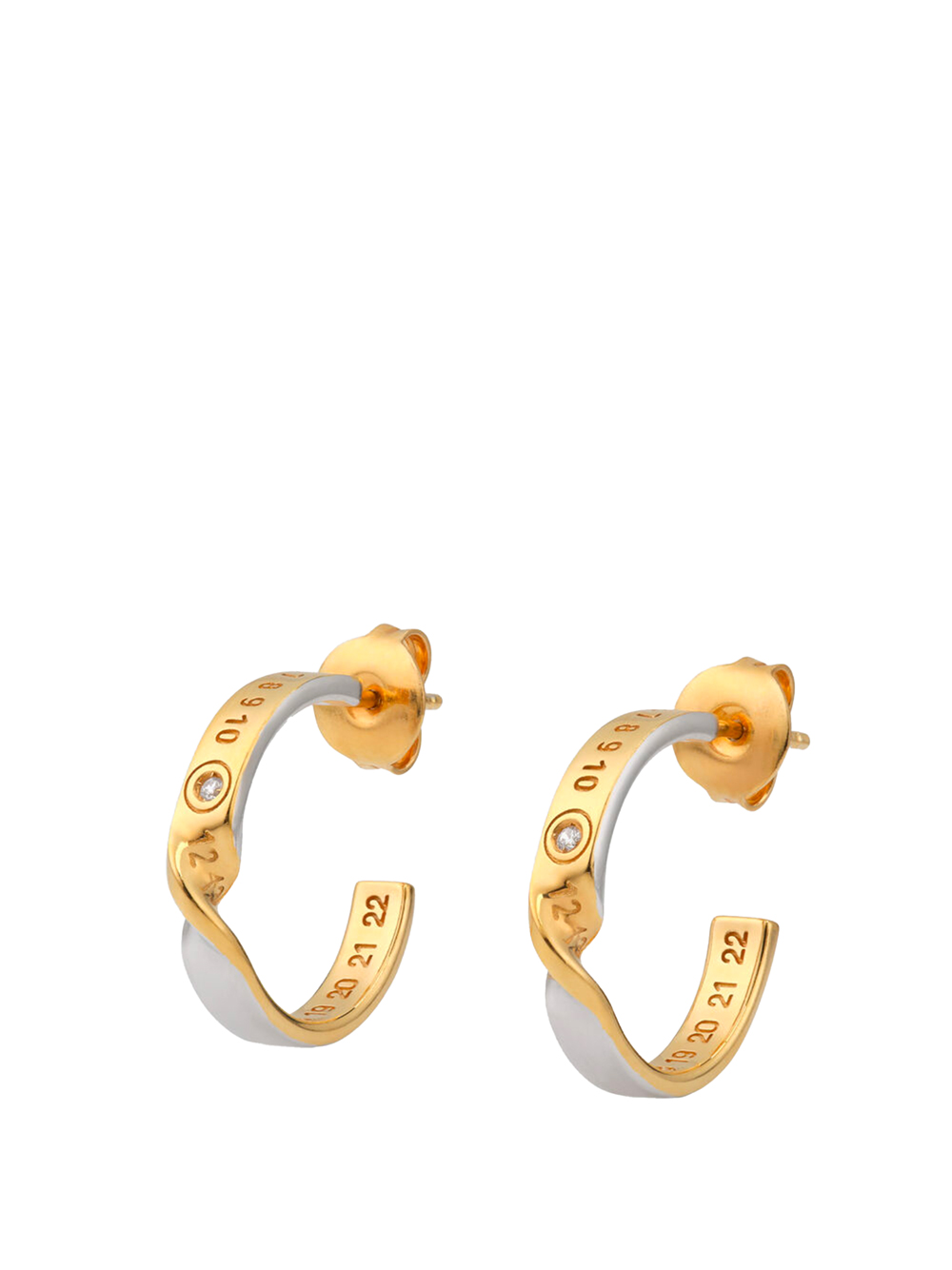 NUMERICAL DIAMOND HOOP EARRINGS SM1VG0059P8864702 (Maison Margiela / ピアス・イヤリング ) | Maison Margiela (メゾン マルジェラ)
