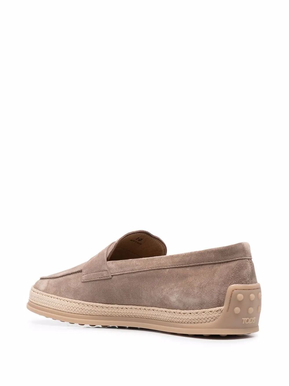 SUEDE LOAFERS WITH RUBBER OUTSOLE AND RAFFIA PIPING XXM0TV0FQ80BYEC407 (Tod's / ローファー ) | Tod's (トッズ)(2)