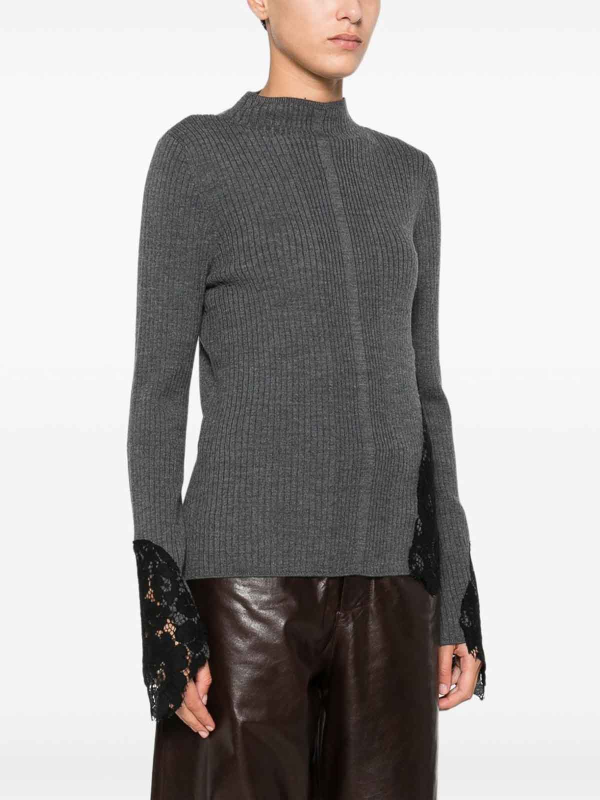 Ribbed sweater with Samoa lace inserts 105565A2S3K07 (PINKO / ニット・セーター・カーディガン ) | PINKO (ピンコ)(4)