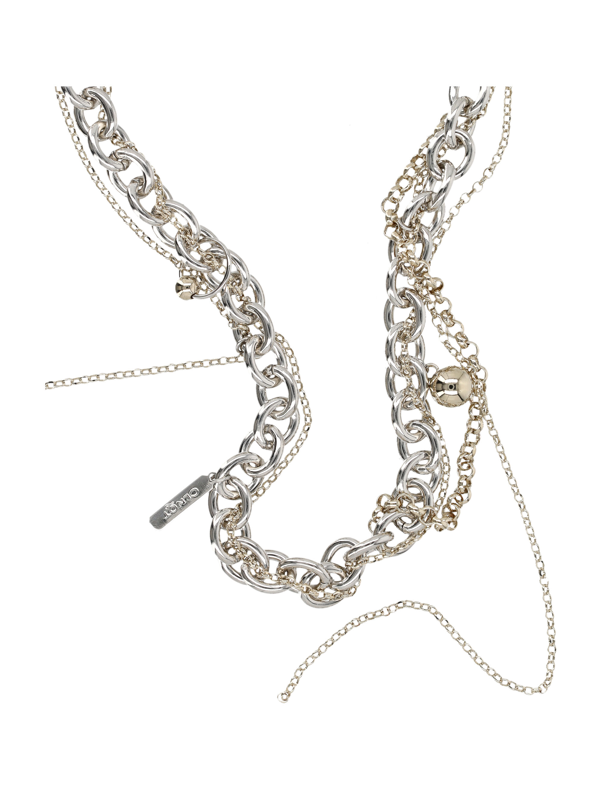 JUSTINE CLENQUET Accessories Silver LEWISNECKLACEPALLADIUM (JUSTINE CLENQUET / ネックレス ) | JUSTINE CLENQUET (ジュスティーヌ クランケ)(1)