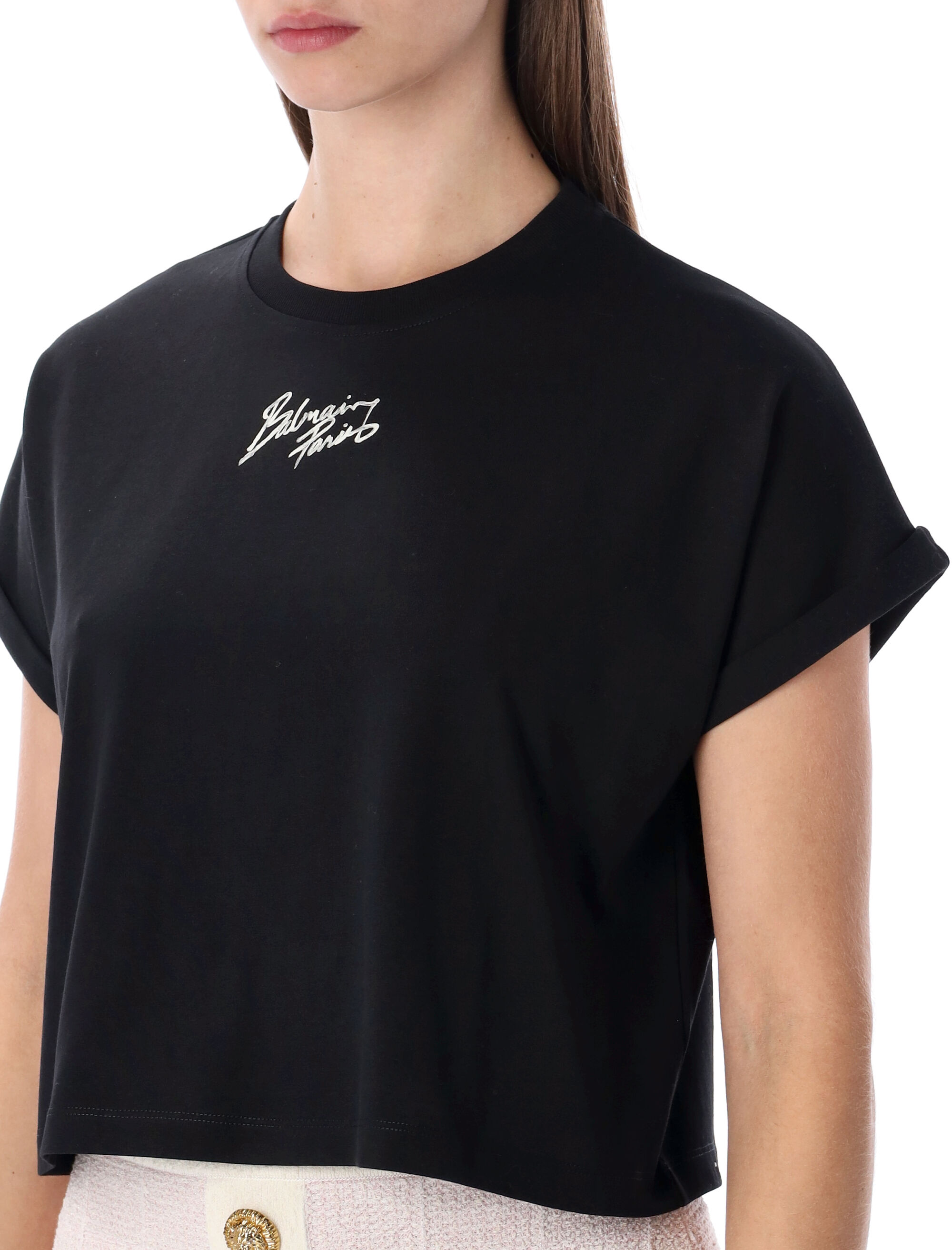 Cropped T-shirt GF1EE005BD40EAB (Balmain / Tシャツ・カットソー ) | Balmain (バルマン)