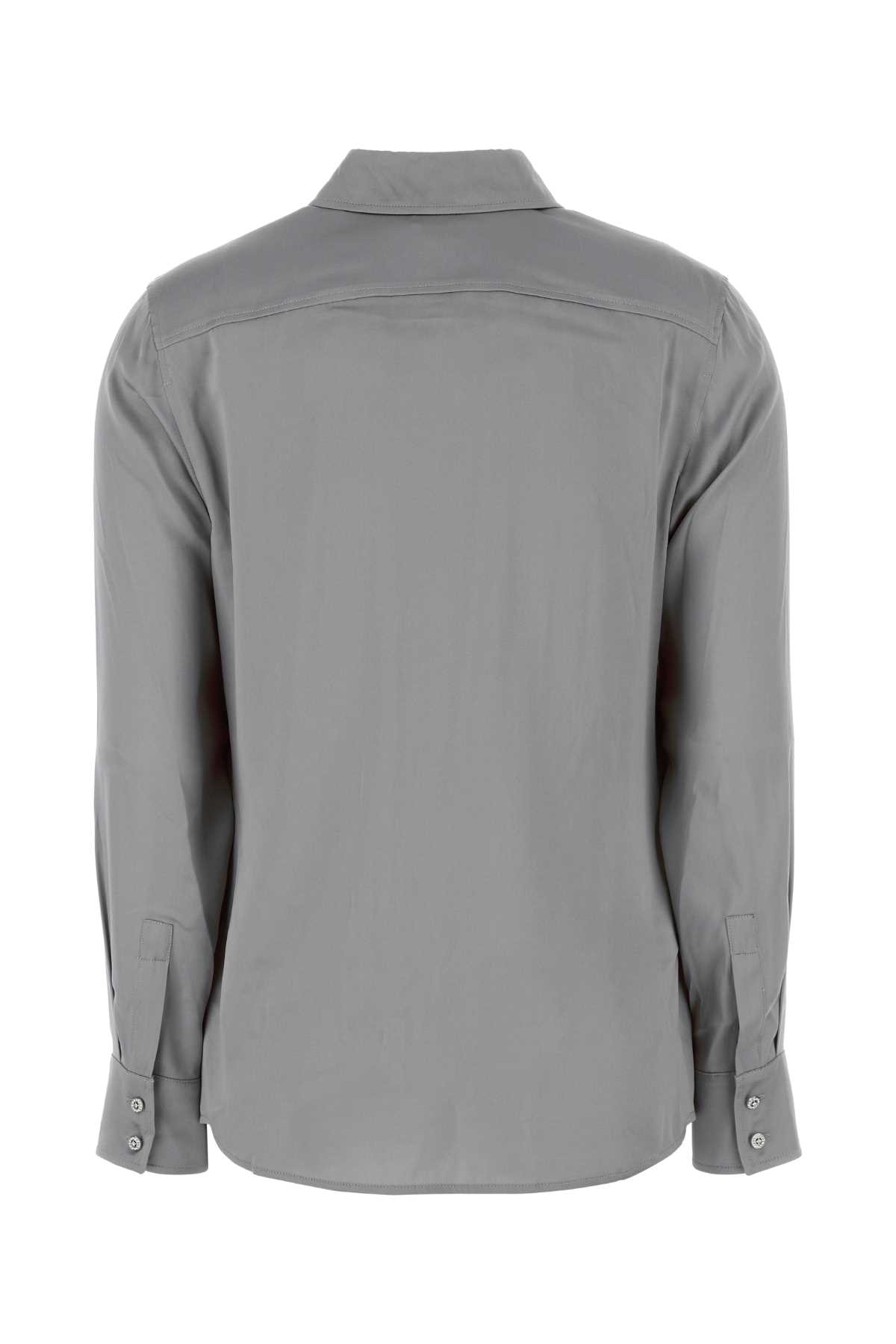 Powder blue stretch satin Baden shirt 2426116022600080 (Max Mara Studio / シャツ・ブラウス ) | Max Mara Studio (マックスマーラ ステュディオ)(1)