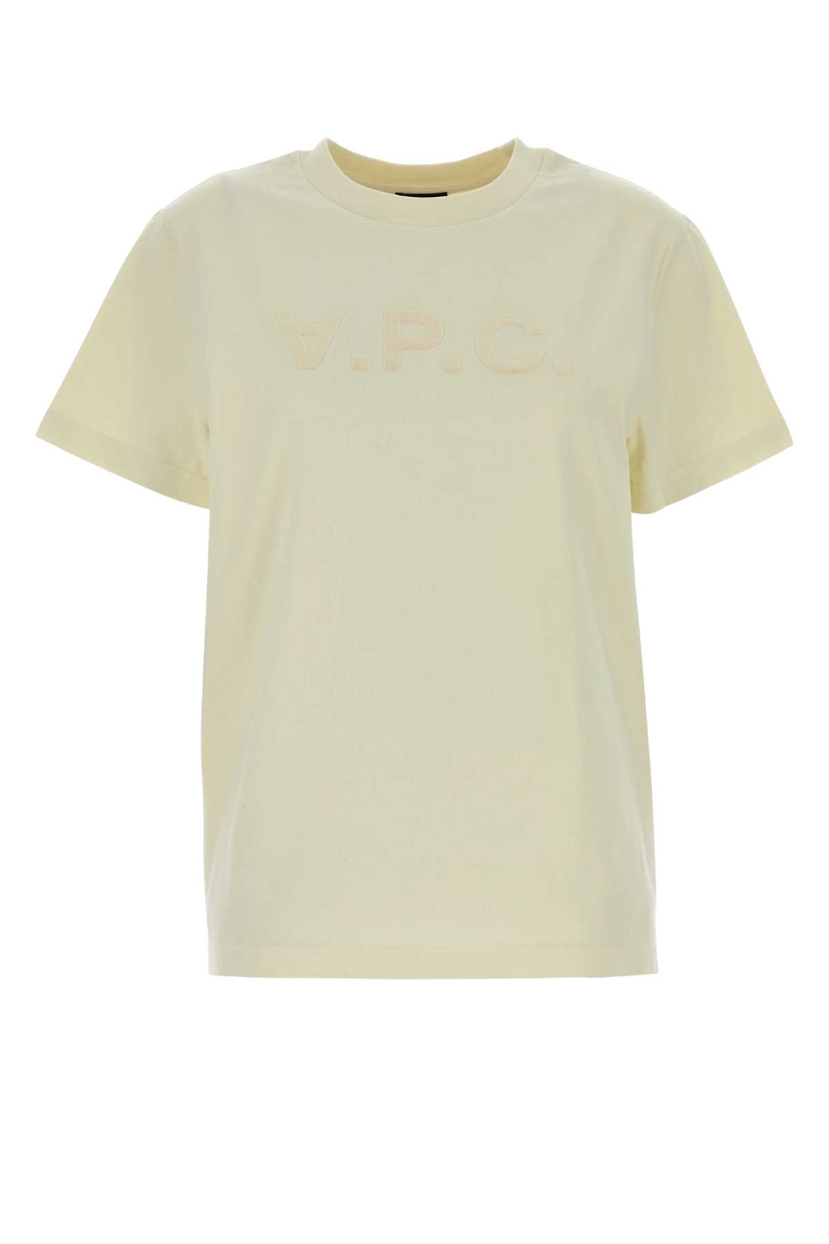 Cream cotton t-shirt COHMBM26384ILH (A.P.C. / Tシャツ・カットソー ) | A.P.C. (アーペーセー)