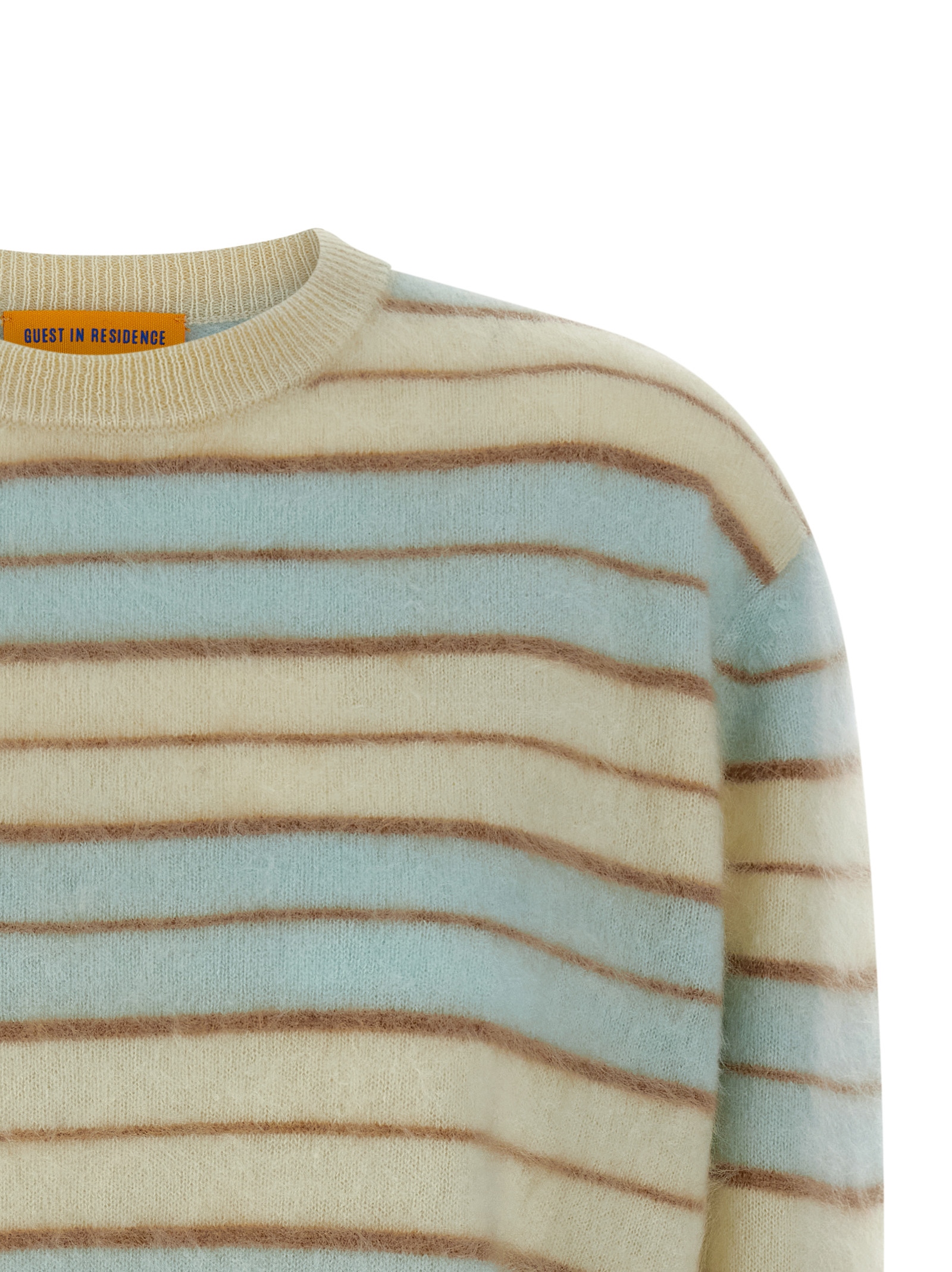 'Grizzly Stripe Crew' sweater W37910JMSEAGLASSCOMBO (GUEST IN RESIDENCE / ニット・セーター・カーディガン ) | GUEST IN RESIDENCE (ゲスト イン レジデンス)(2)