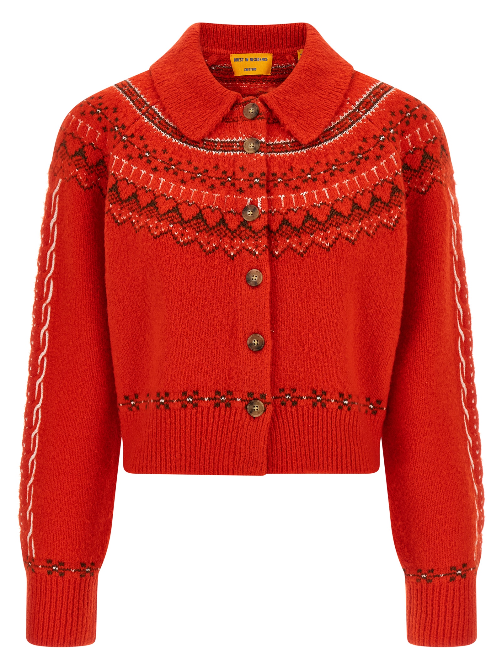 'Cloud Chalet' cardigan W38927AMCHILICOMBO (GUEST IN RESIDENCE / ニット・セーター・カーディガン ) | GUEST IN RESIDENCE (ゲスト イン レジデンス)