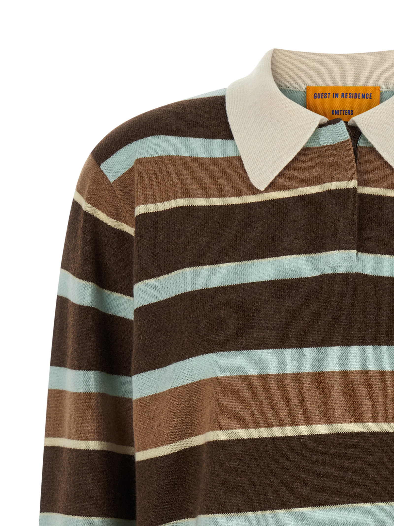 'Cropped stripe Rugby' sweater W38410JLCHESTNUTCOMBO (GUEST IN RESIDENCE / ニット・セーター・カーディガン ) | GUEST IN RESIDENCE (ゲスト イン レジデンス)(2)