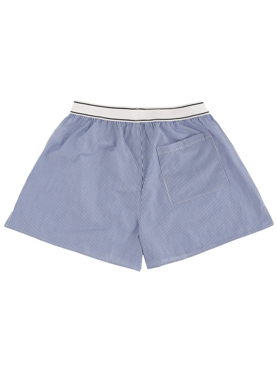 STRIPED LOGO SHORTS SH01561300ST09NAVYSTRIPE (Sporty & Rich / ショートパンツ ) | Sporty & Rich (スポーティアンドリッチ)(1)