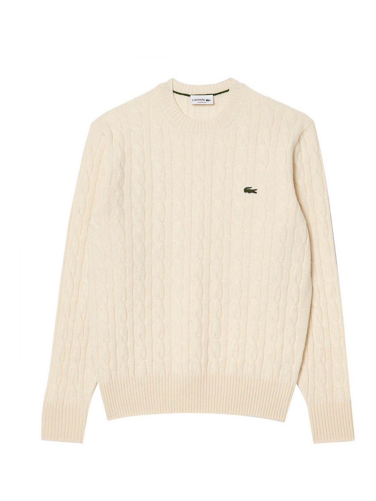 Cable-Knit Crew Neck In Carded Wool AH2924XFJ (LACOSTE / ニット・セーター・カーディガン ) | LACOSTE (ラコステ)